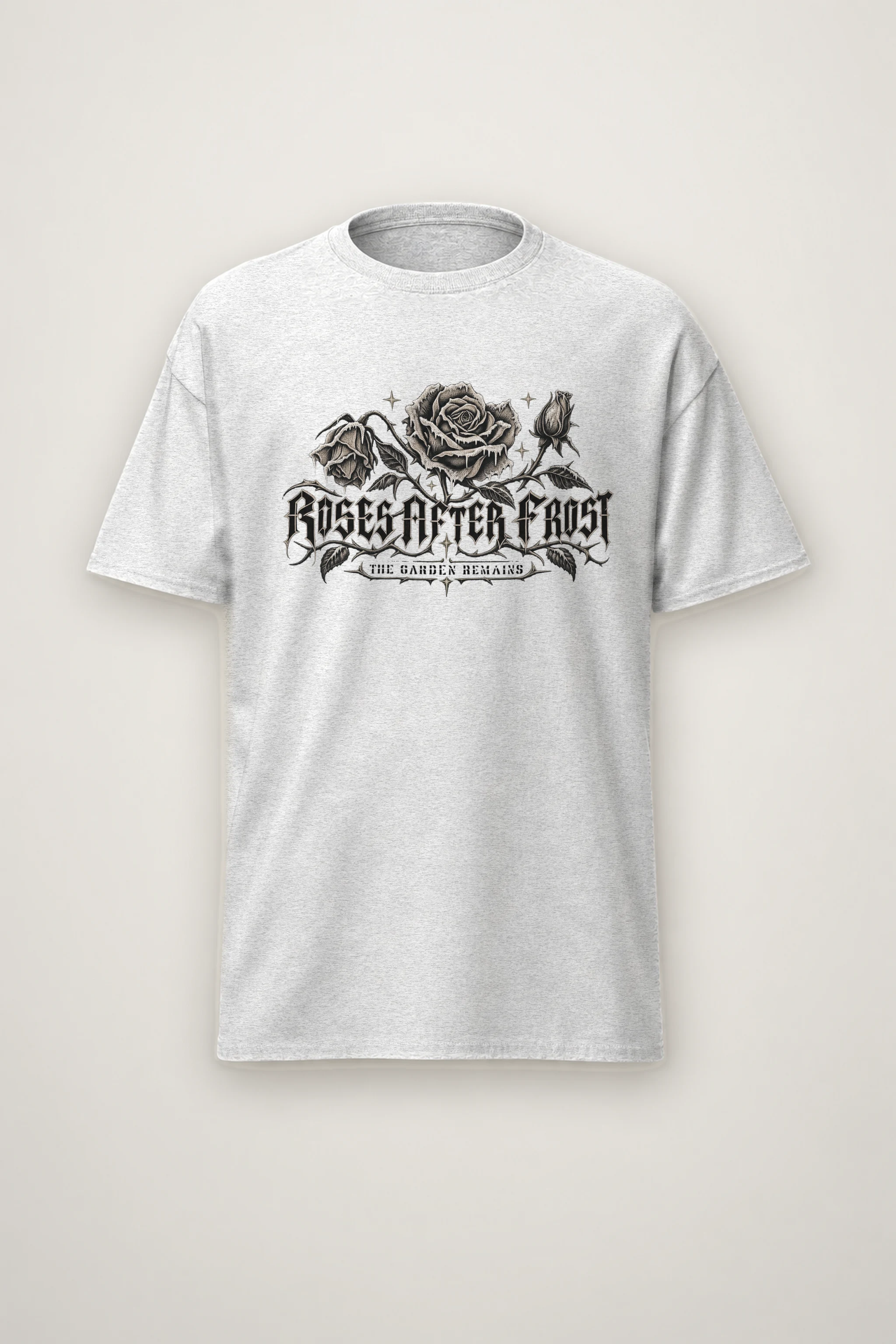 "Roses After Frost" Heavyweight Unisex Crewneck T-shirt