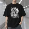 "Roses Have Ruined Nicer Coats" Men's Oversized Heavyweight Crewneck T-Shirt