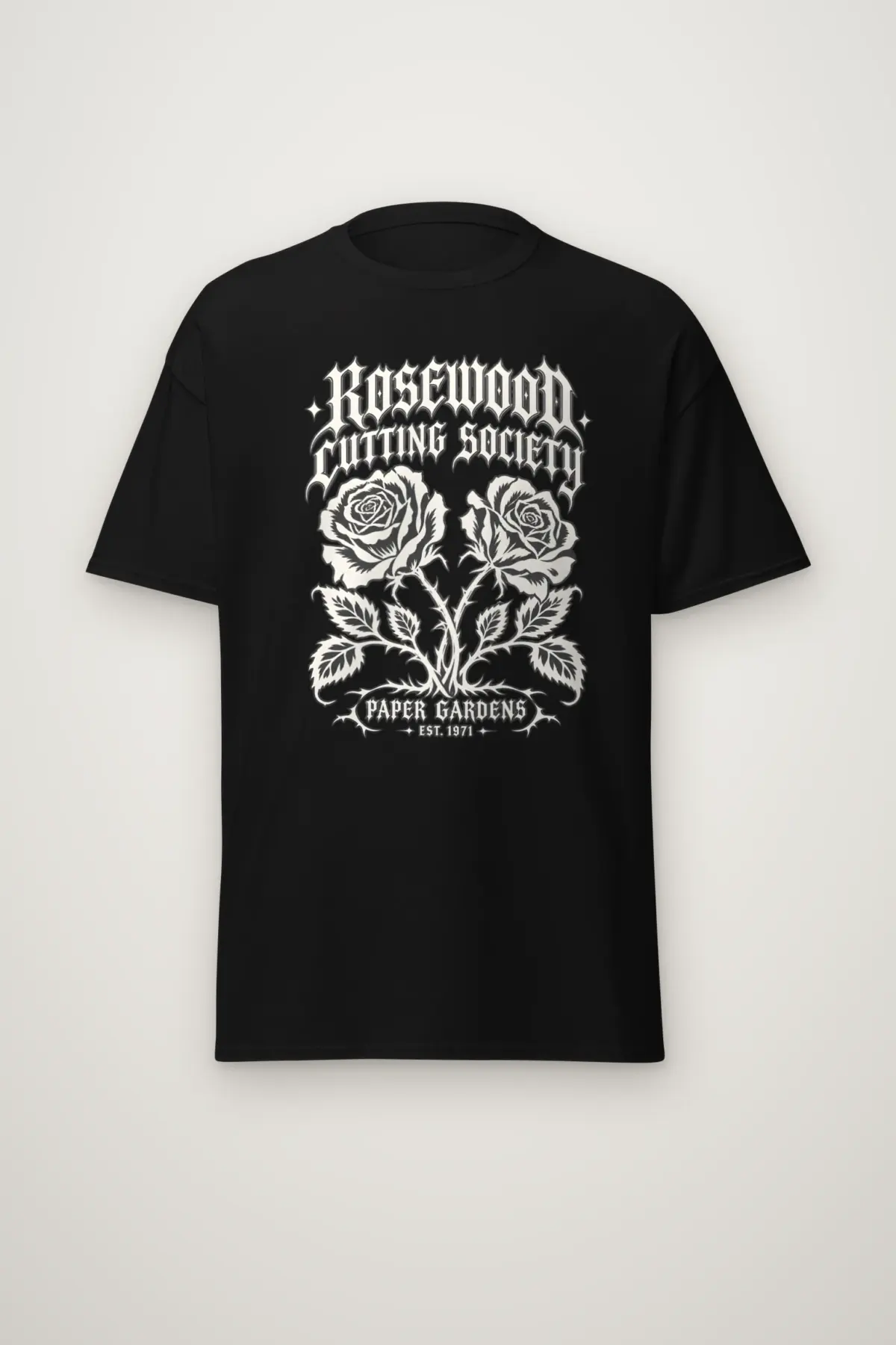 "Rosewood Cutting Society" Heavyweight Unisex Crewneck T-shirt