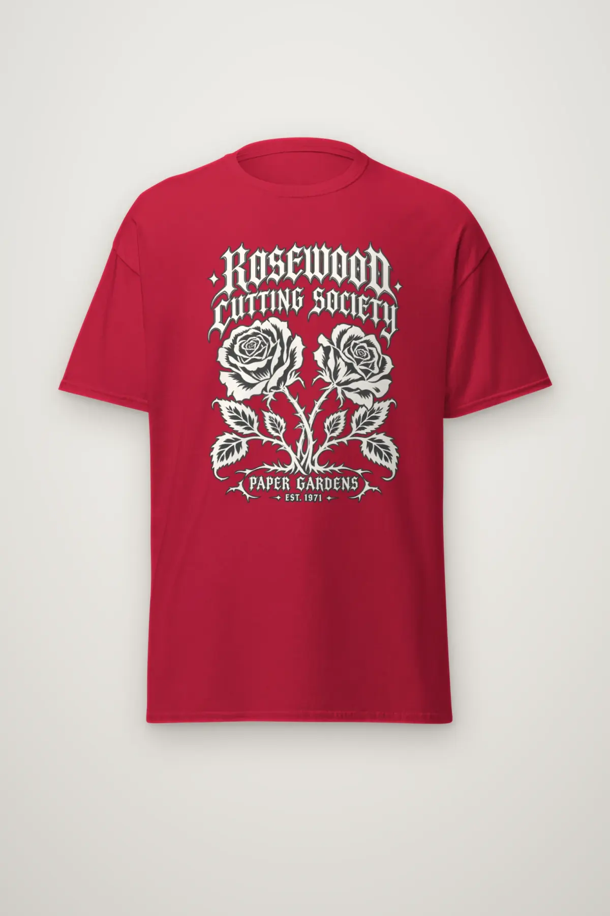 "Rosewood Cutting Society" Heavyweight Unisex Crewneck T-shirt