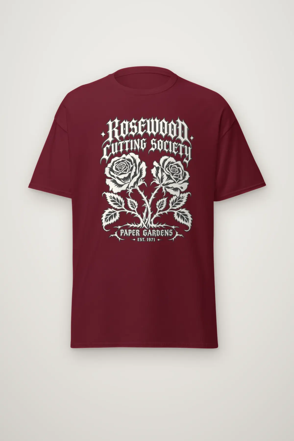 "Rosewood Cutting Society" Heavyweight Unisex Crewneck T-shirt