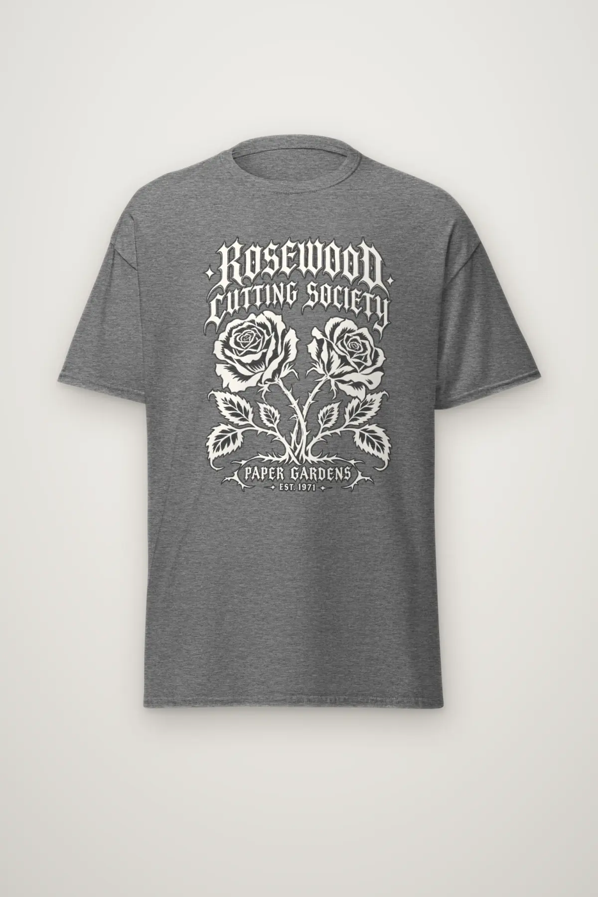 "Rosewood Cutting Society" Heavyweight Unisex Crewneck T-shirt