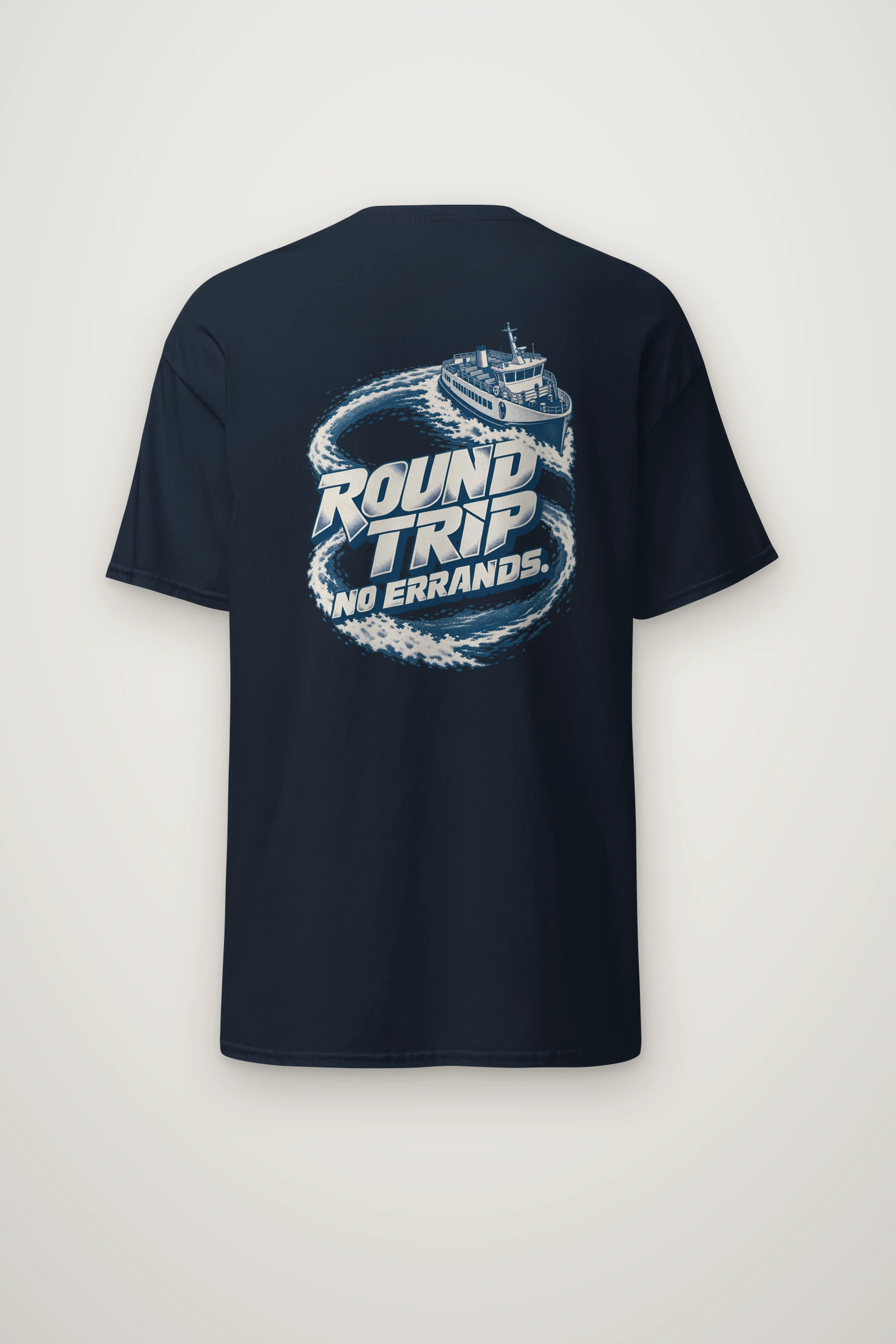 "Round Trip No Errands" Heavyweight Unisex Crewneck T-shirt