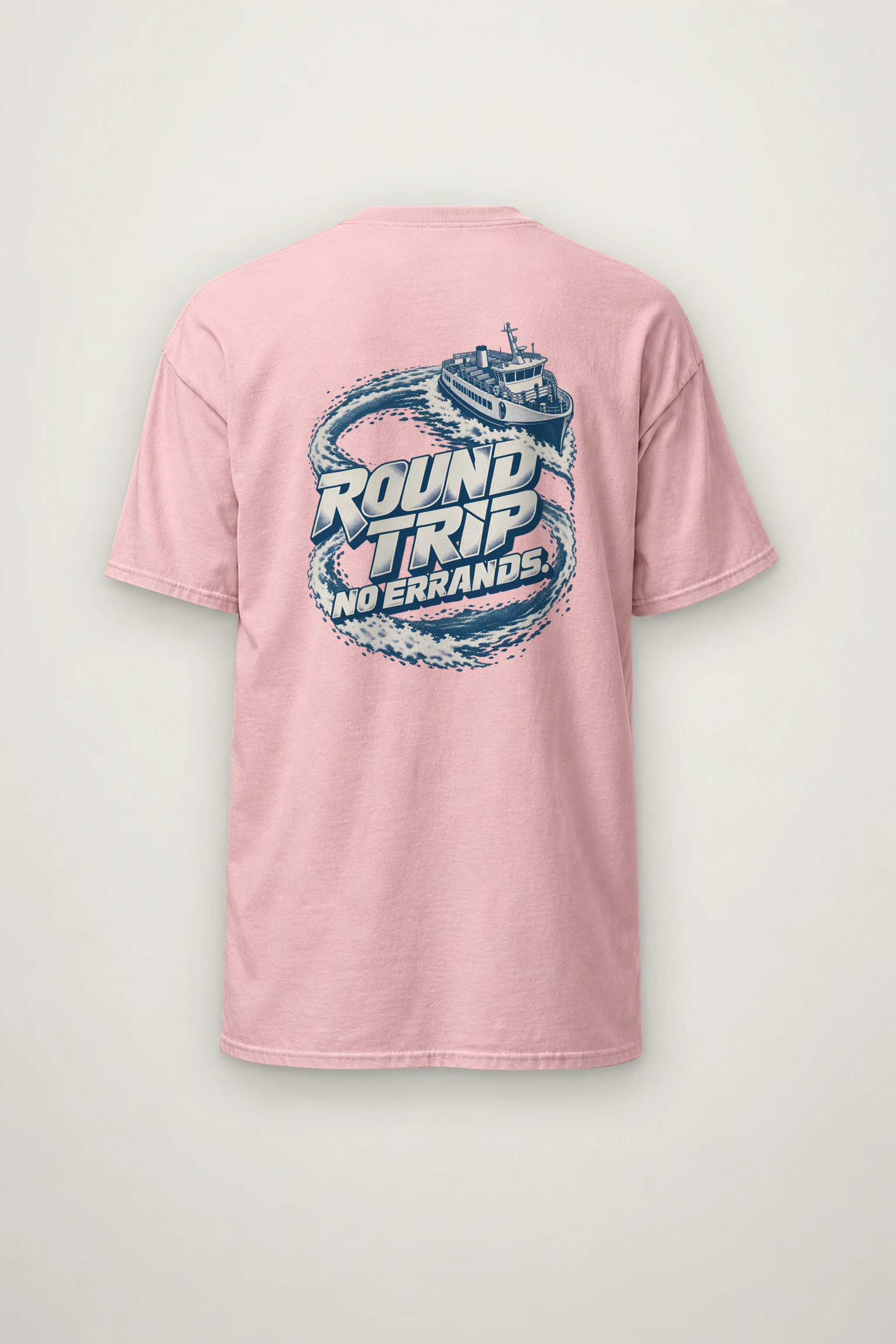 "Round Trip No Errands" Heavyweight Unisex Crewneck T-shirt