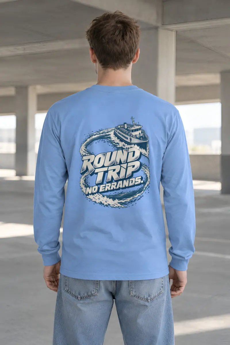 "Round Trip No Errands" Unisex Longsleeve T-shirt