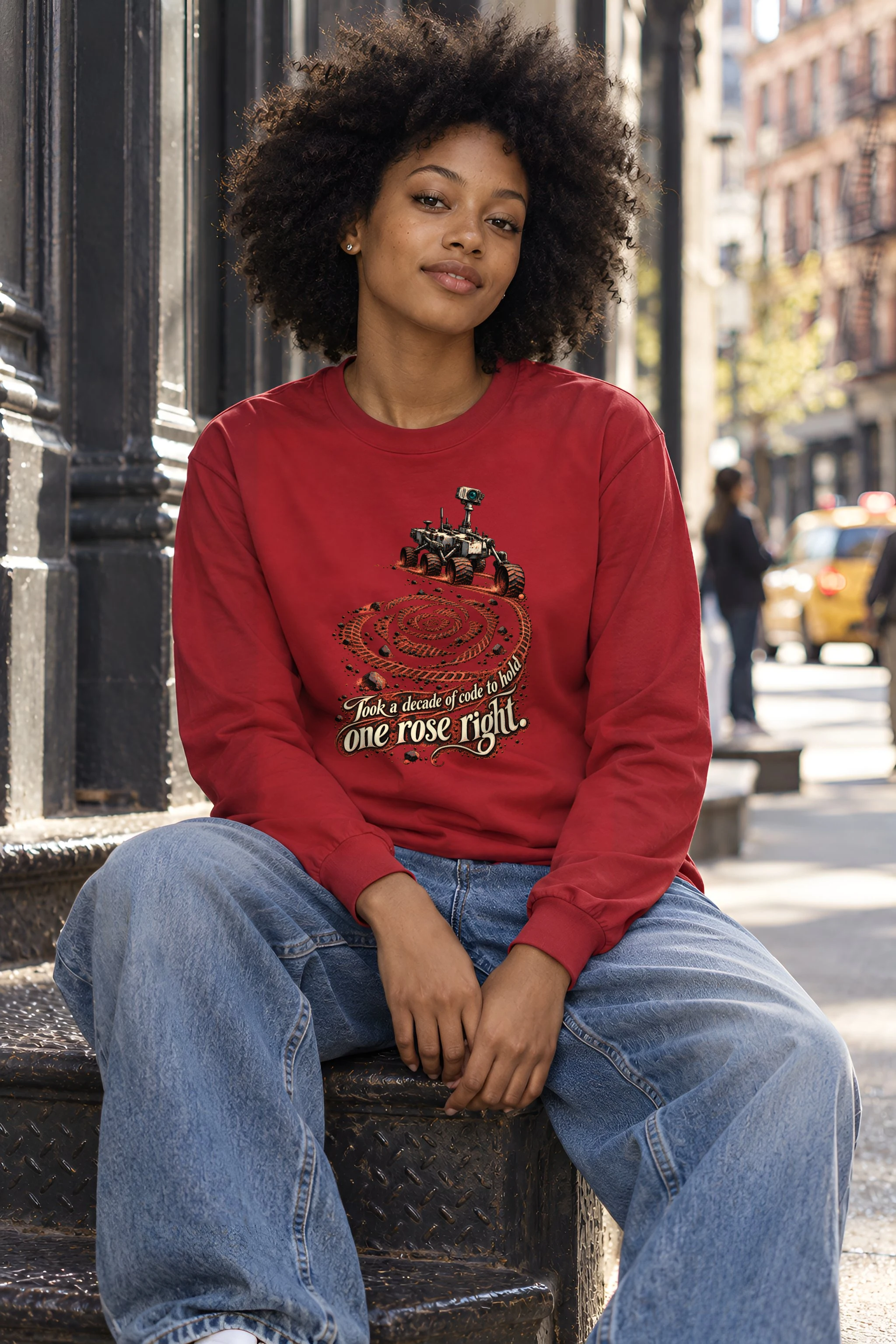 "Rover Track Rose" Unisex Longsleeve T-shirt