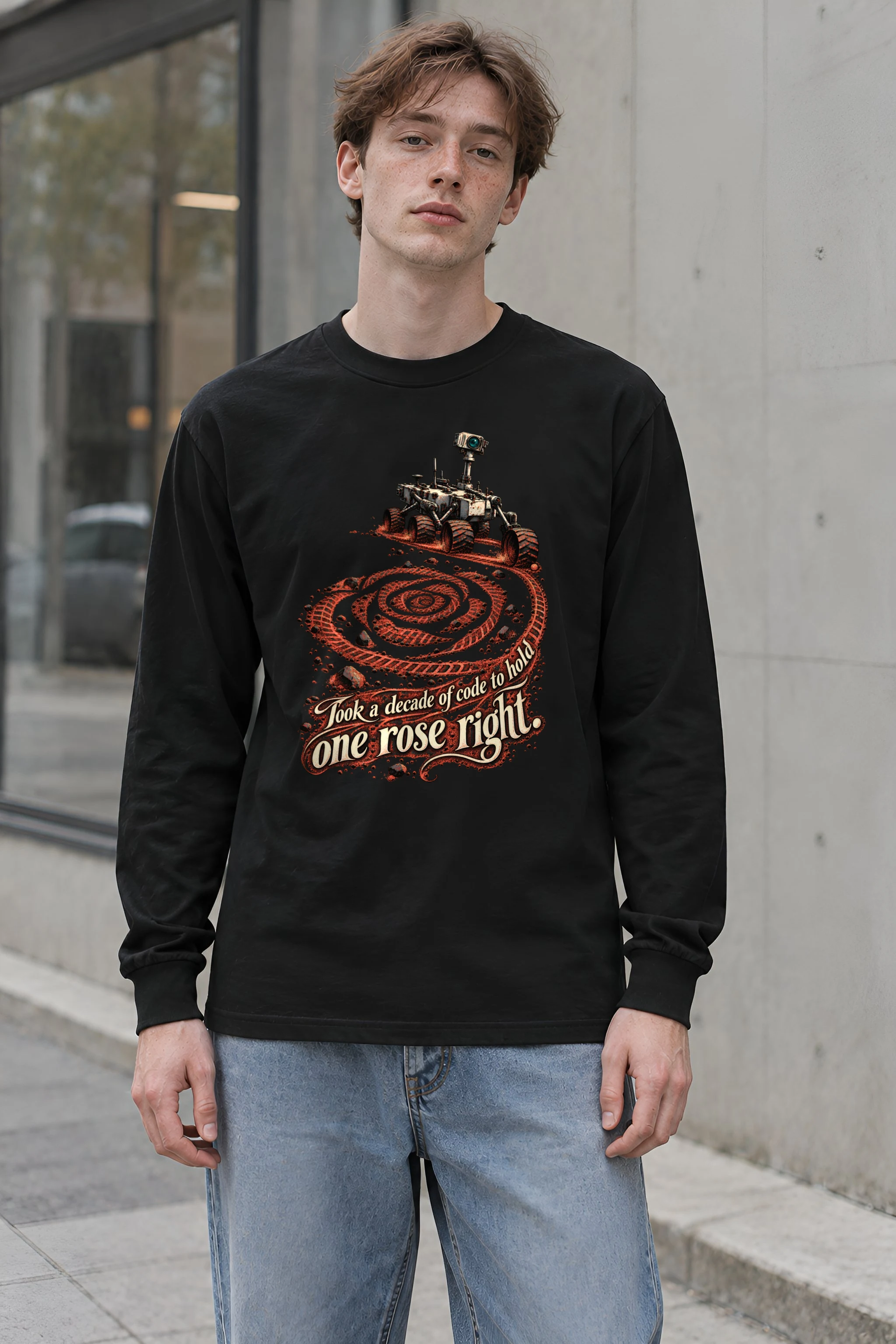 "Rover Track Rose" Unisex Longsleeve T-shirt