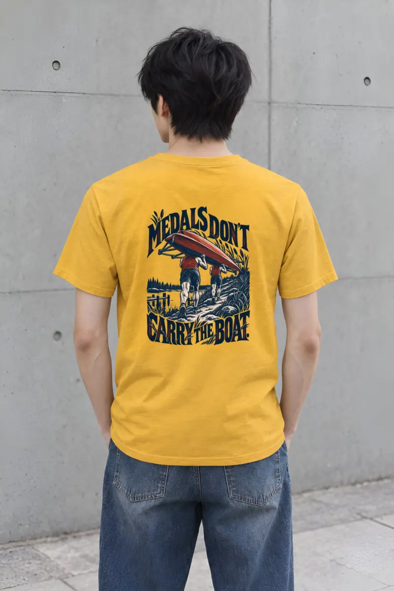 "Rowers Carrying Shell" Heavyweight Unisex Crewneck T-shirt