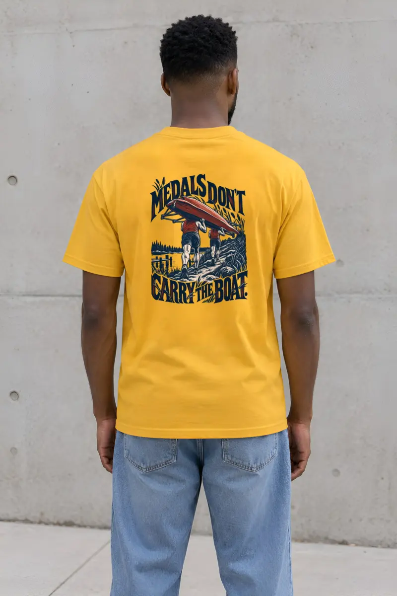 "Rowers Carrying Shell" Heavyweight Unisex Crewneck T-shirt
