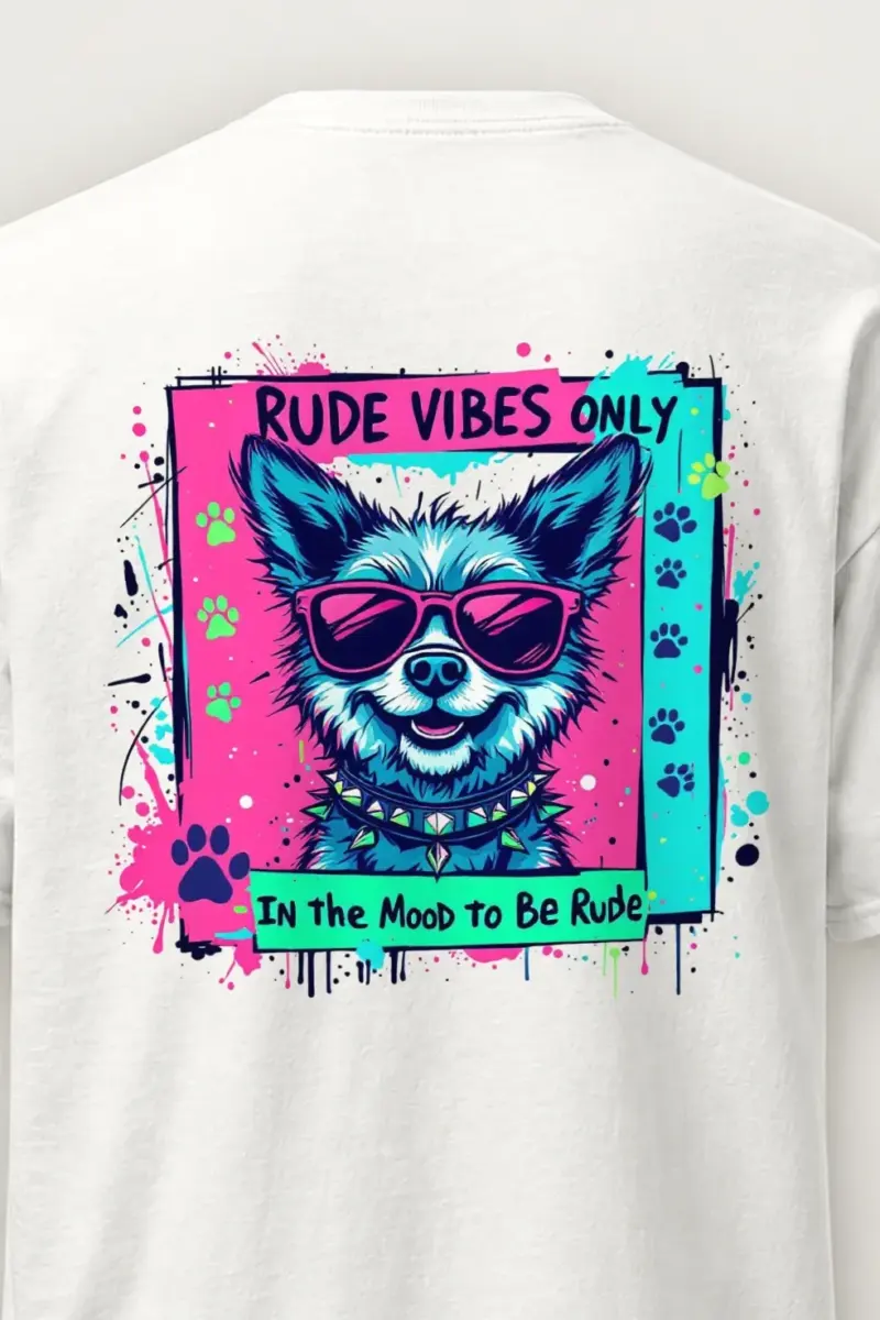 "Rude Vibes Only" Heavyweight Unisex Crewneck T-shirt