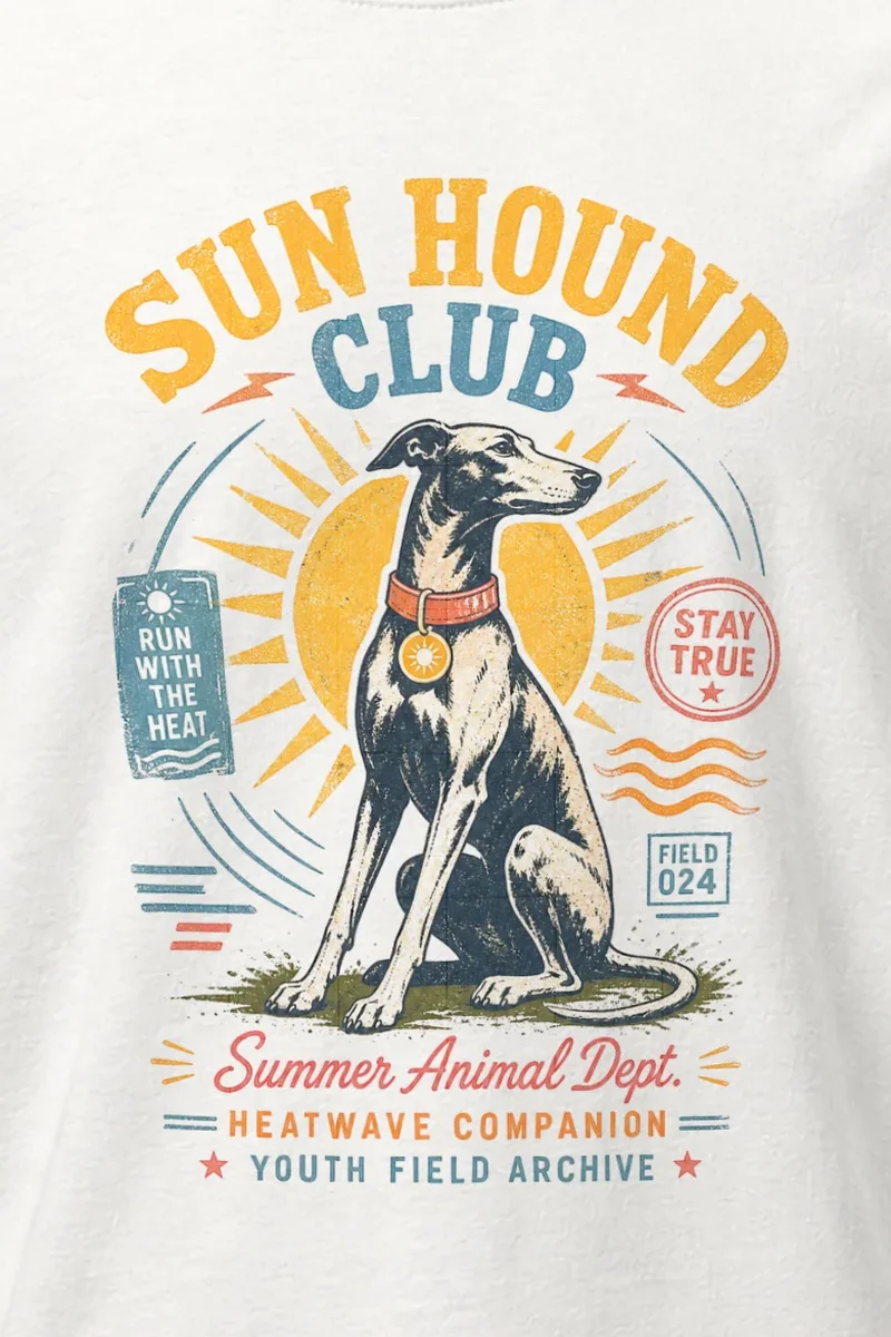 "Run Hound Club" Heavyweight Unisex Crewneck T-shirt