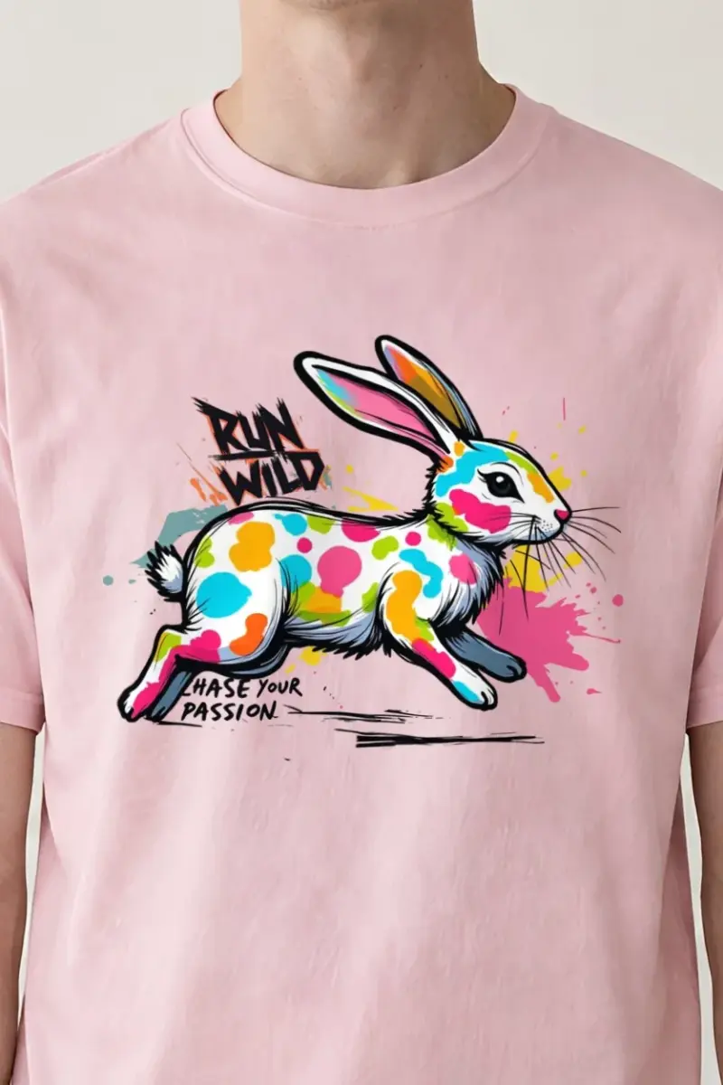 "Run Wild" Heavyweight Unisex Crewneck T-shirt