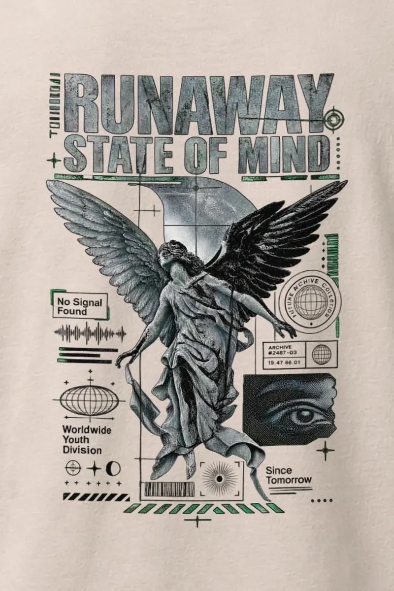 "Runaway State" Heavyweight Unisex Crewneck T-shirt
