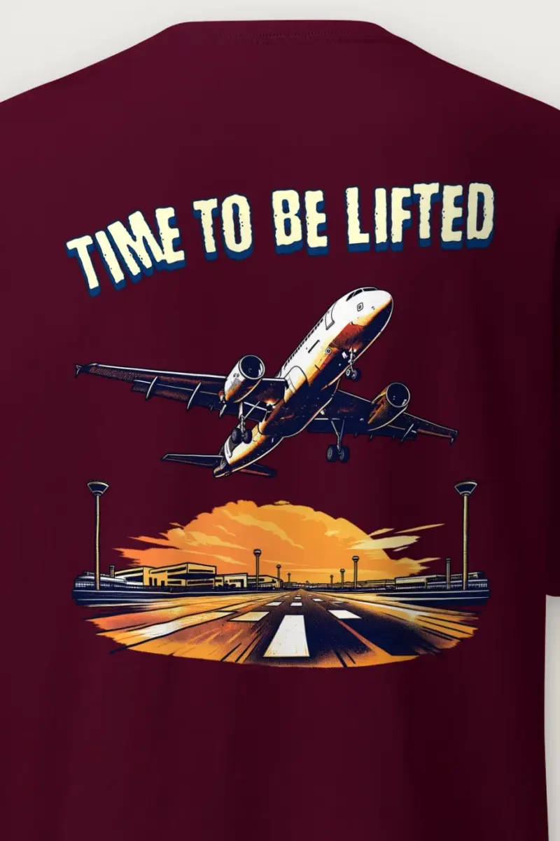 "Runway Departure" Heavyweight Unisex Crewneck T-shirt