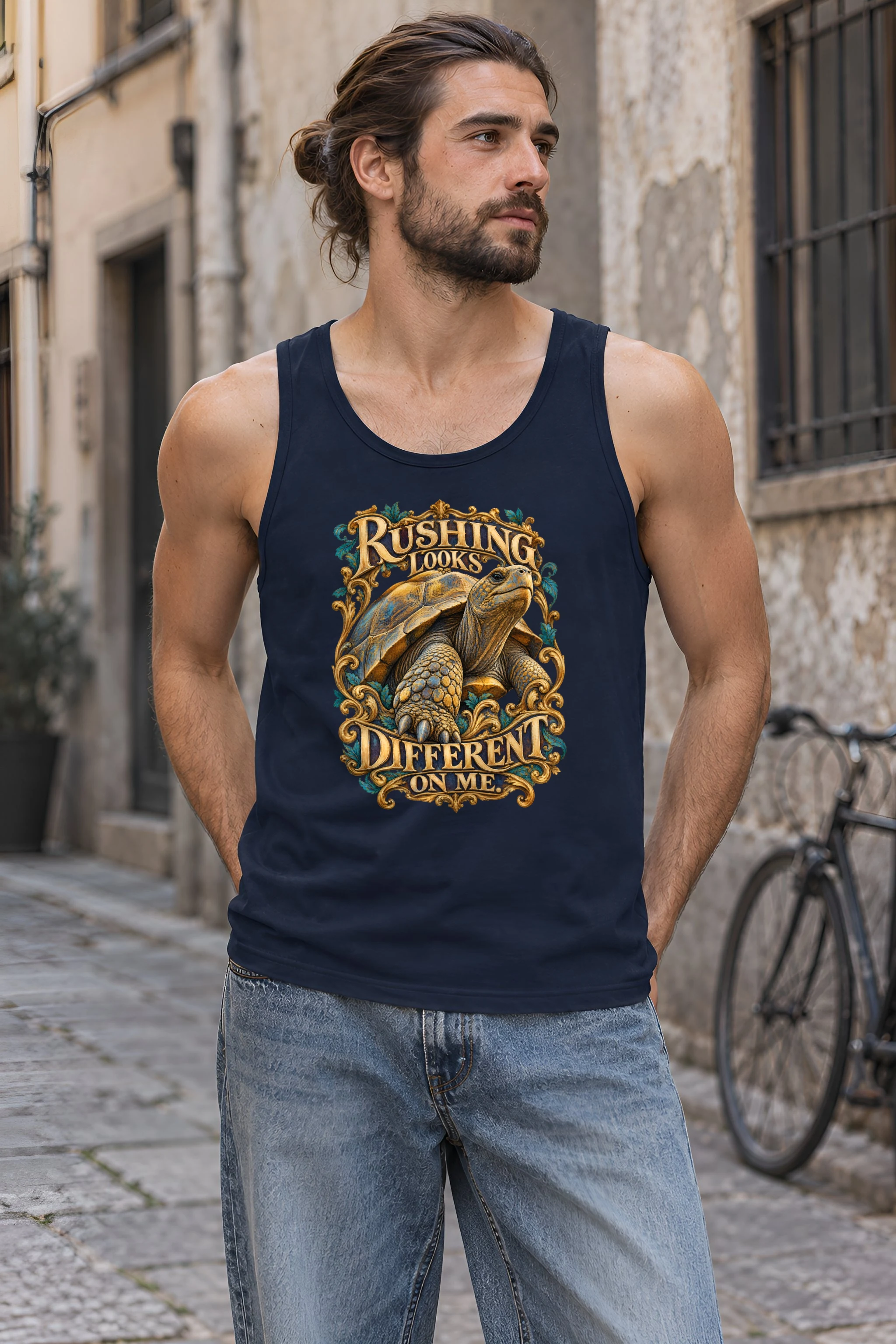 "Rushing Looks Different On Me" Unisex Jersey Tank