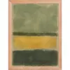 "Sage and Mustard Color Fields" Premium Wooden Framed Poster