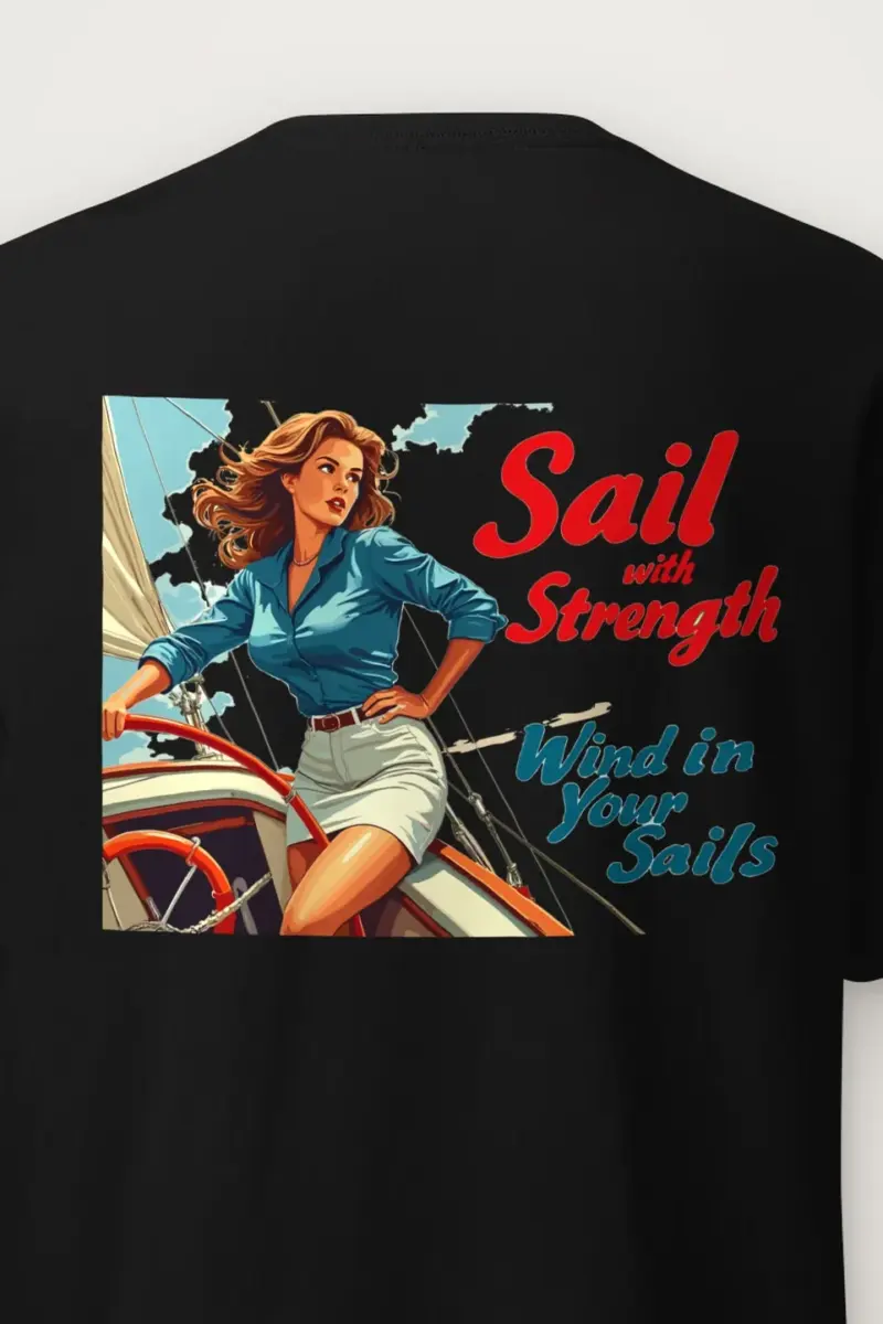 "Sail With Strength" Heavyweight Unisex Crewneck T-shirt