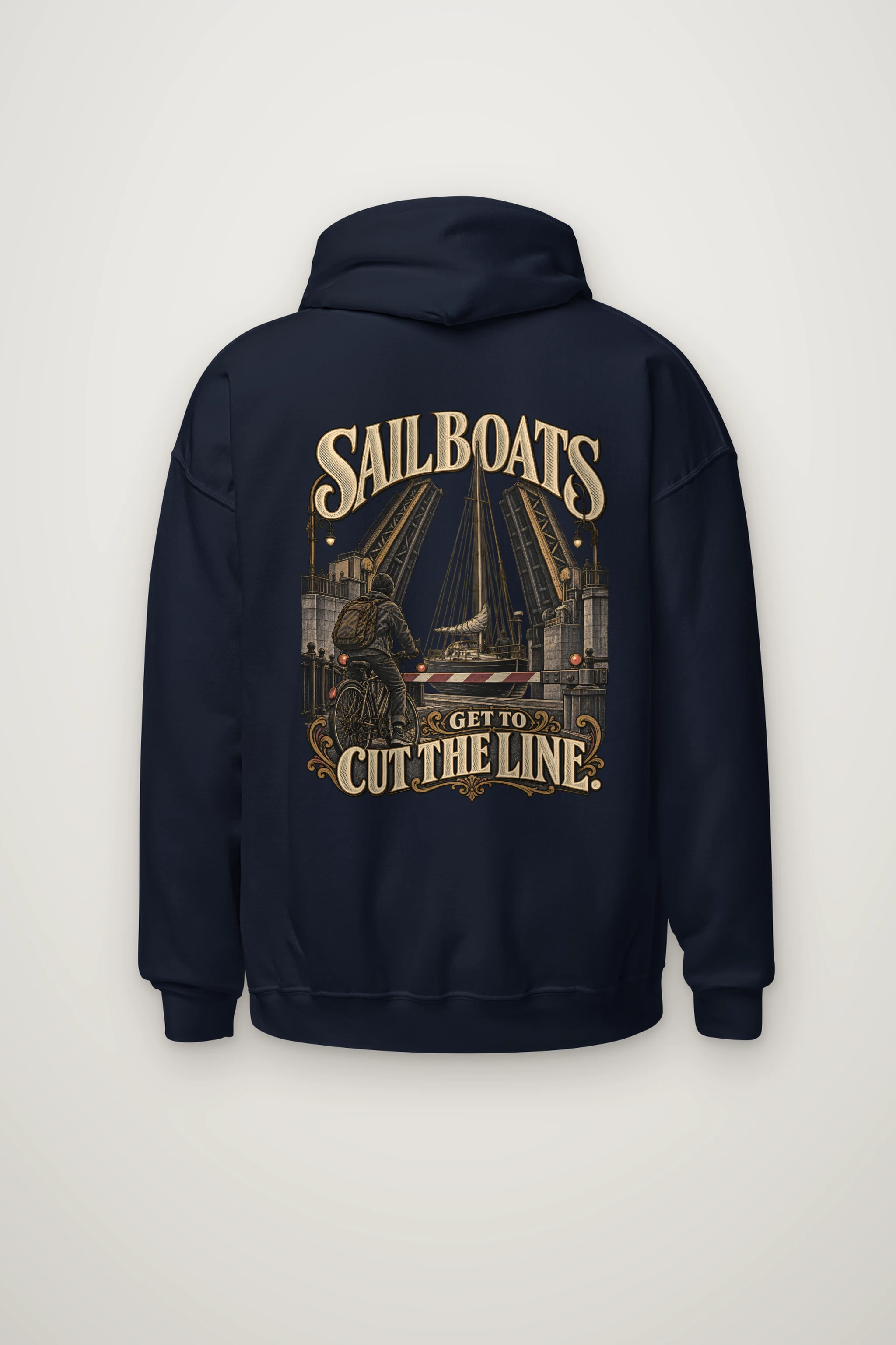 "Sailboats Get to Cut the Line" Heavy Blend Unisex Pullover Hoodie