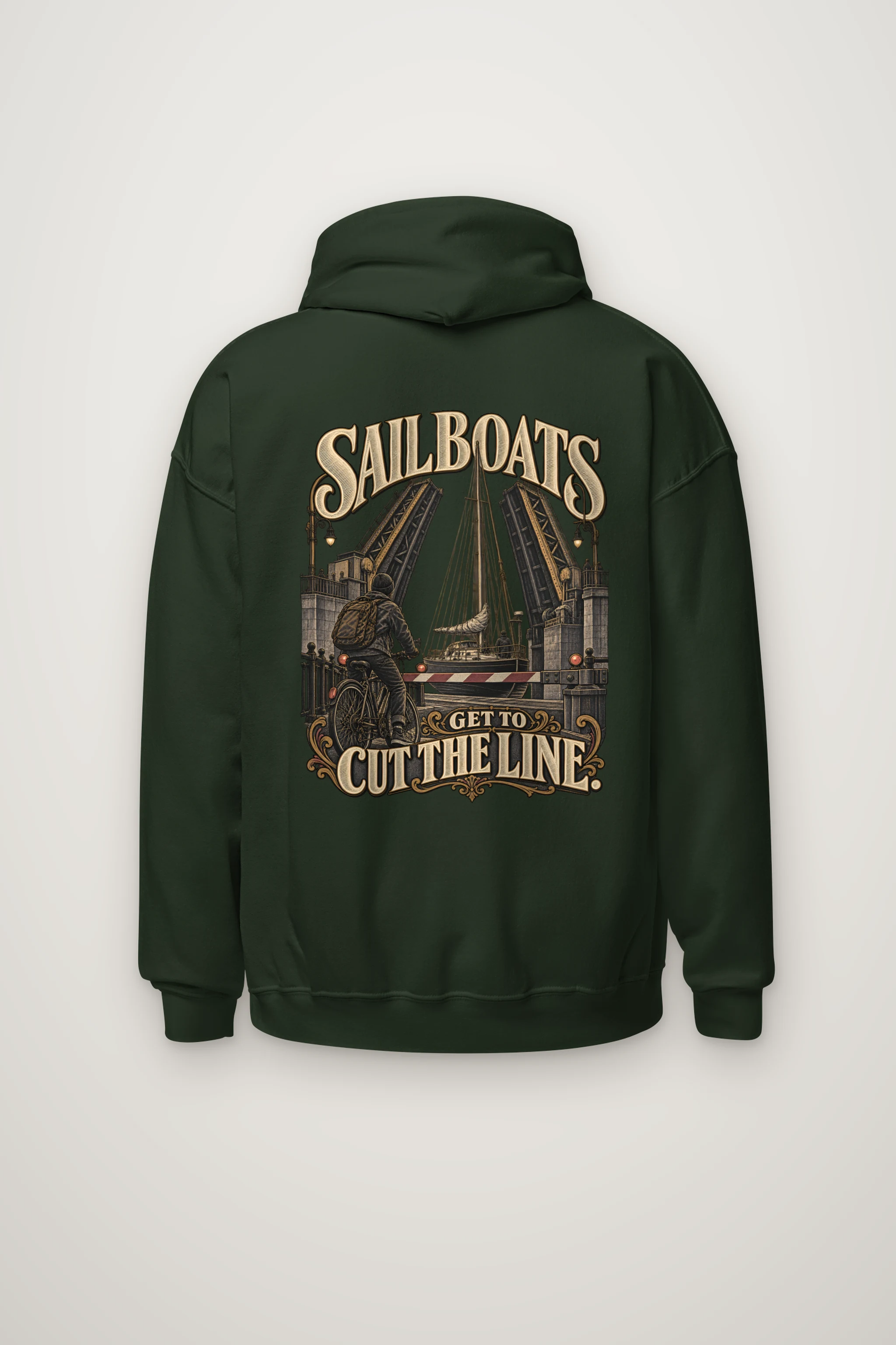 "Sailboats Get to Cut the Line" Heavy Blend Unisex Pullover Hoodie