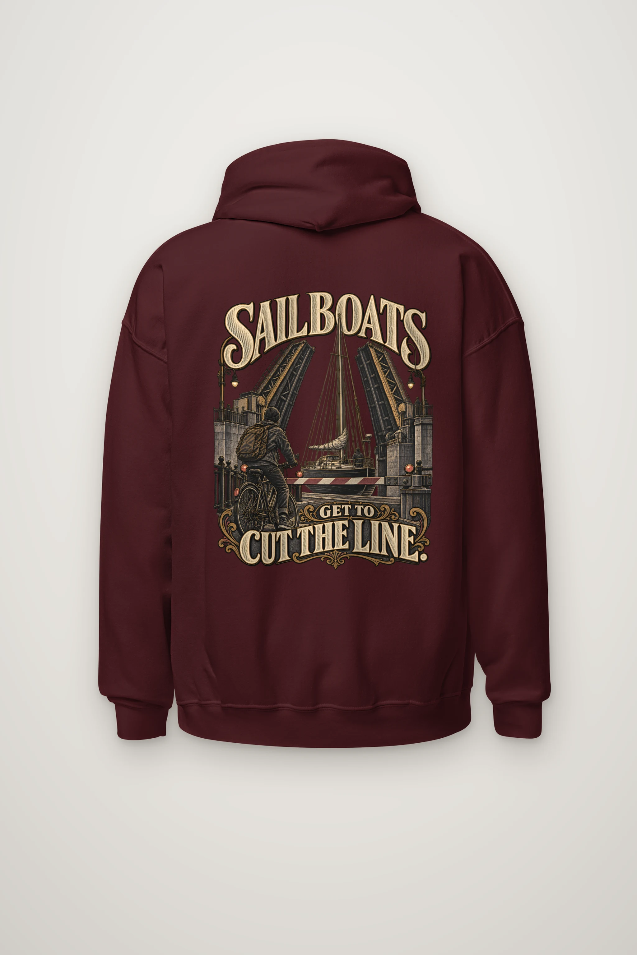 "Sailboats Get to Cut the Line" Heavy Blend Unisex Pullover Hoodie