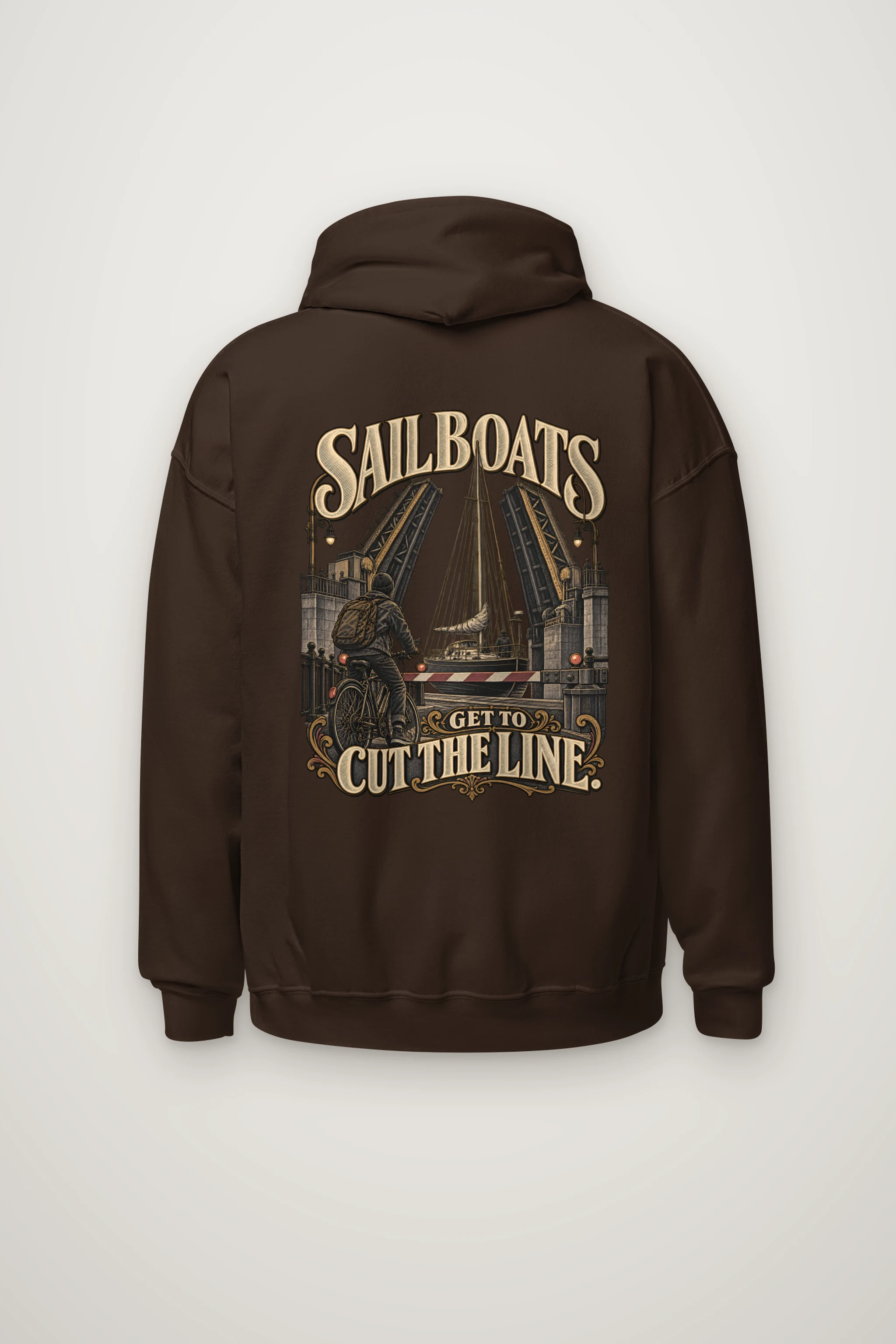 "Sailboats Get to Cut the Line" Heavy Blend Unisex Pullover Hoodie