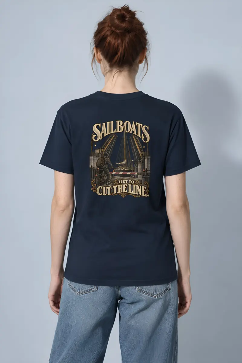 "Sailboats Get to Cut the Line" Heavyweight Unisex Crewneck T-shirt
