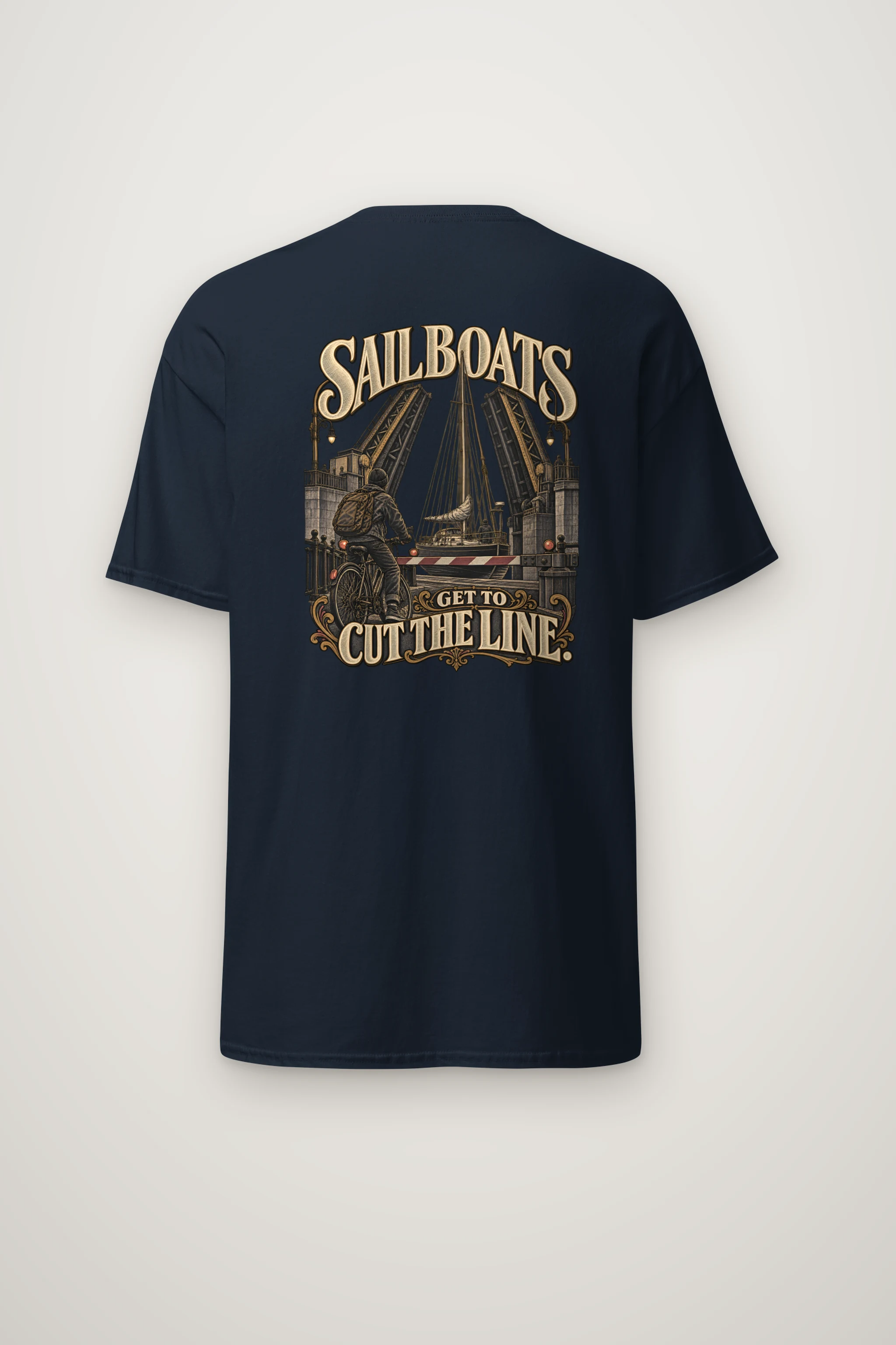 "Sailboats Get to Cut the Line" Heavyweight Unisex Crewneck T-shirt