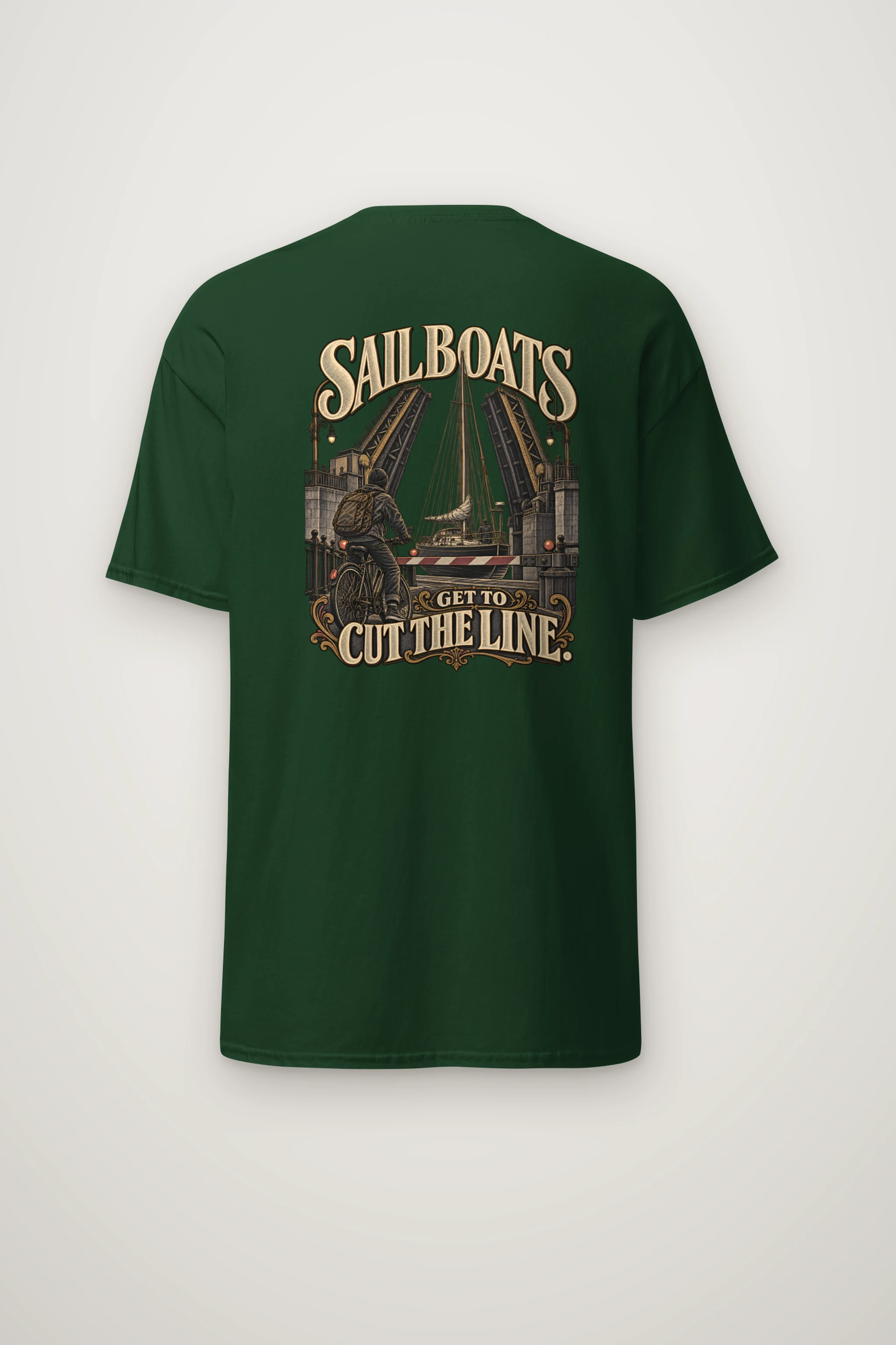 "Sailboats Get to Cut the Line" Heavyweight Unisex Crewneck T-shirt