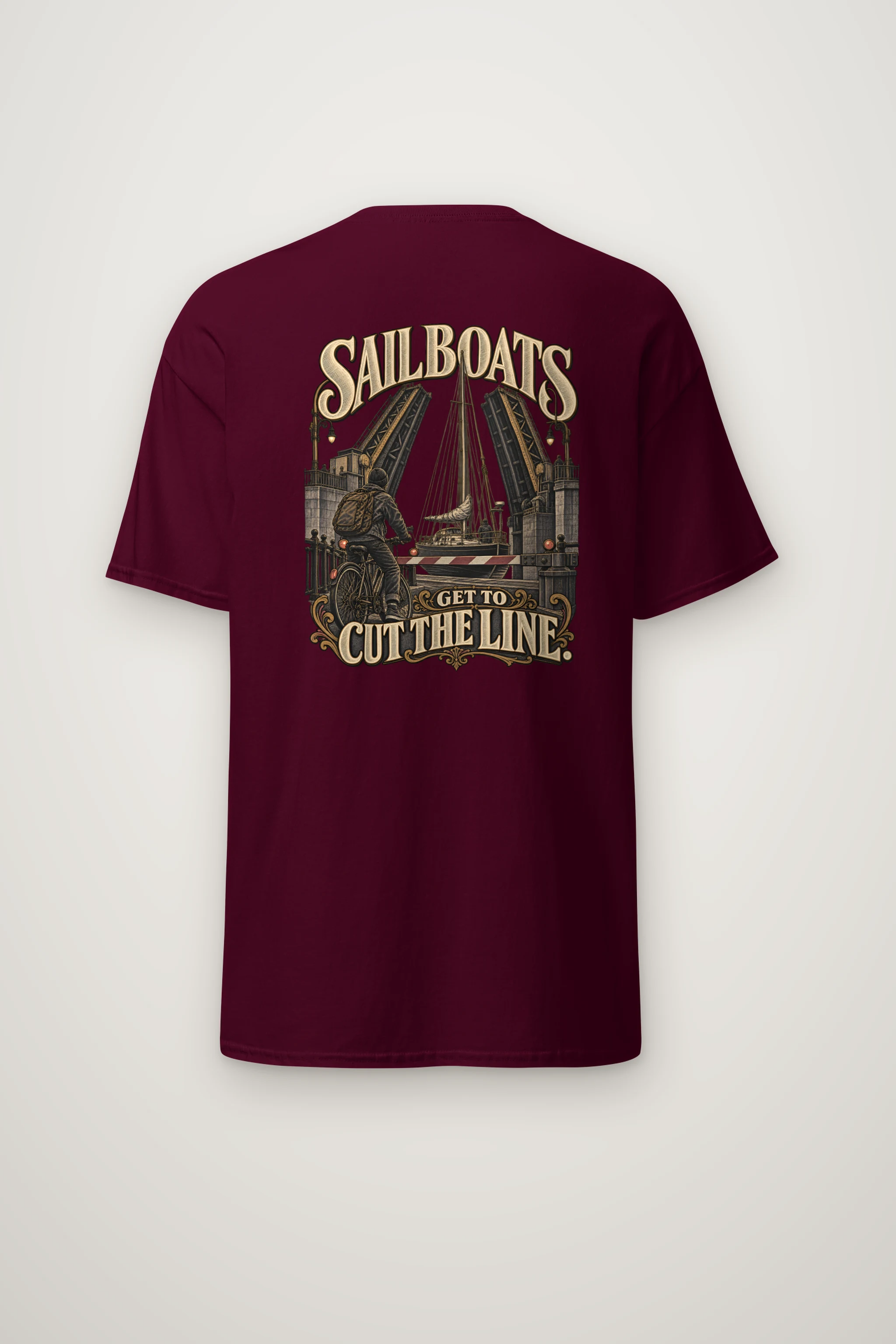 "Sailboats Get to Cut the Line" Heavyweight Unisex Crewneck T-shirt