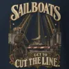 "Sailboats Get to Cut the Line" Heavyweight Unisex Crewneck T-shirt