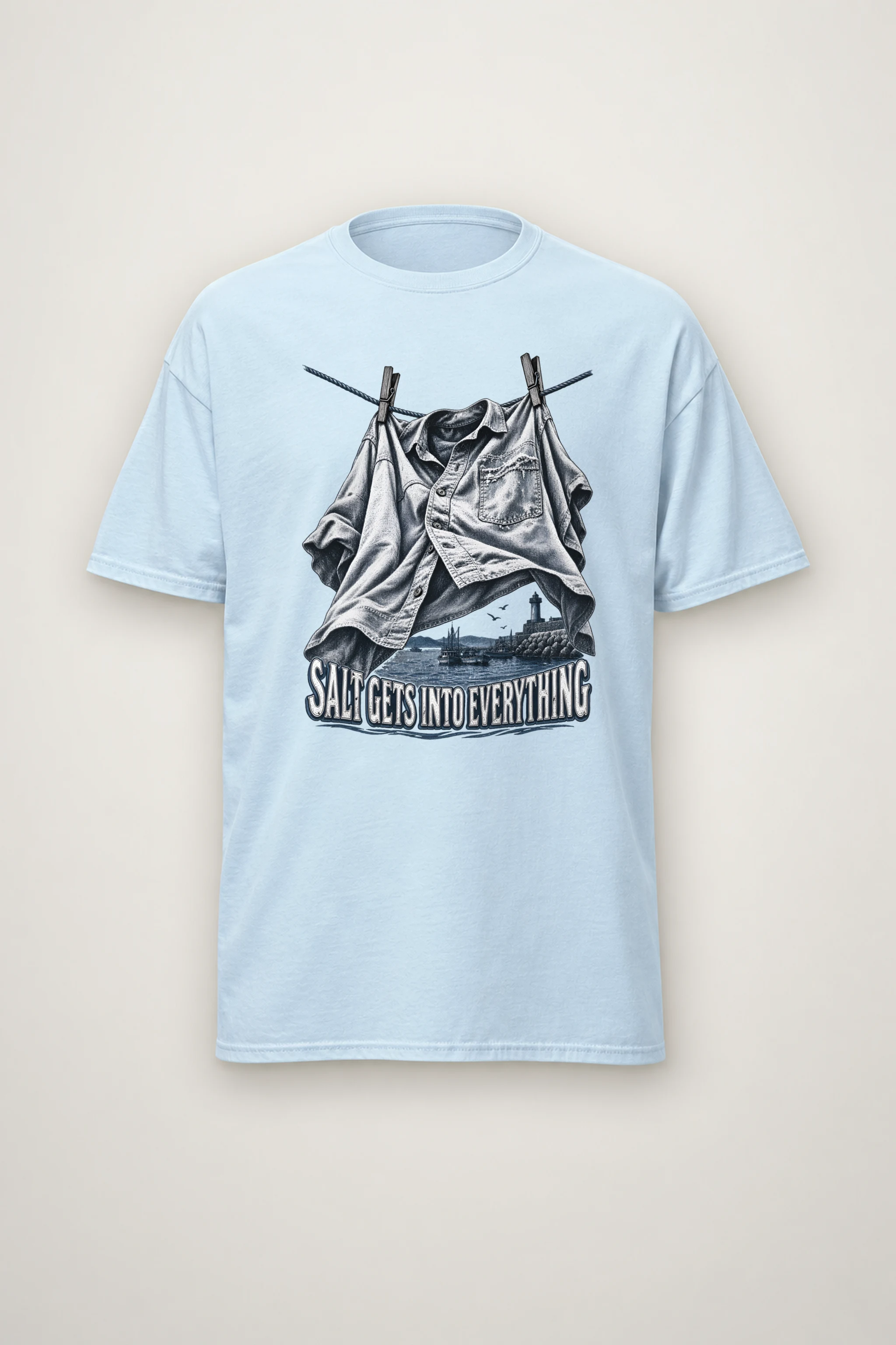 "Salt Gets Into Everything" Heavyweight Unisex Crewneck T-shirt