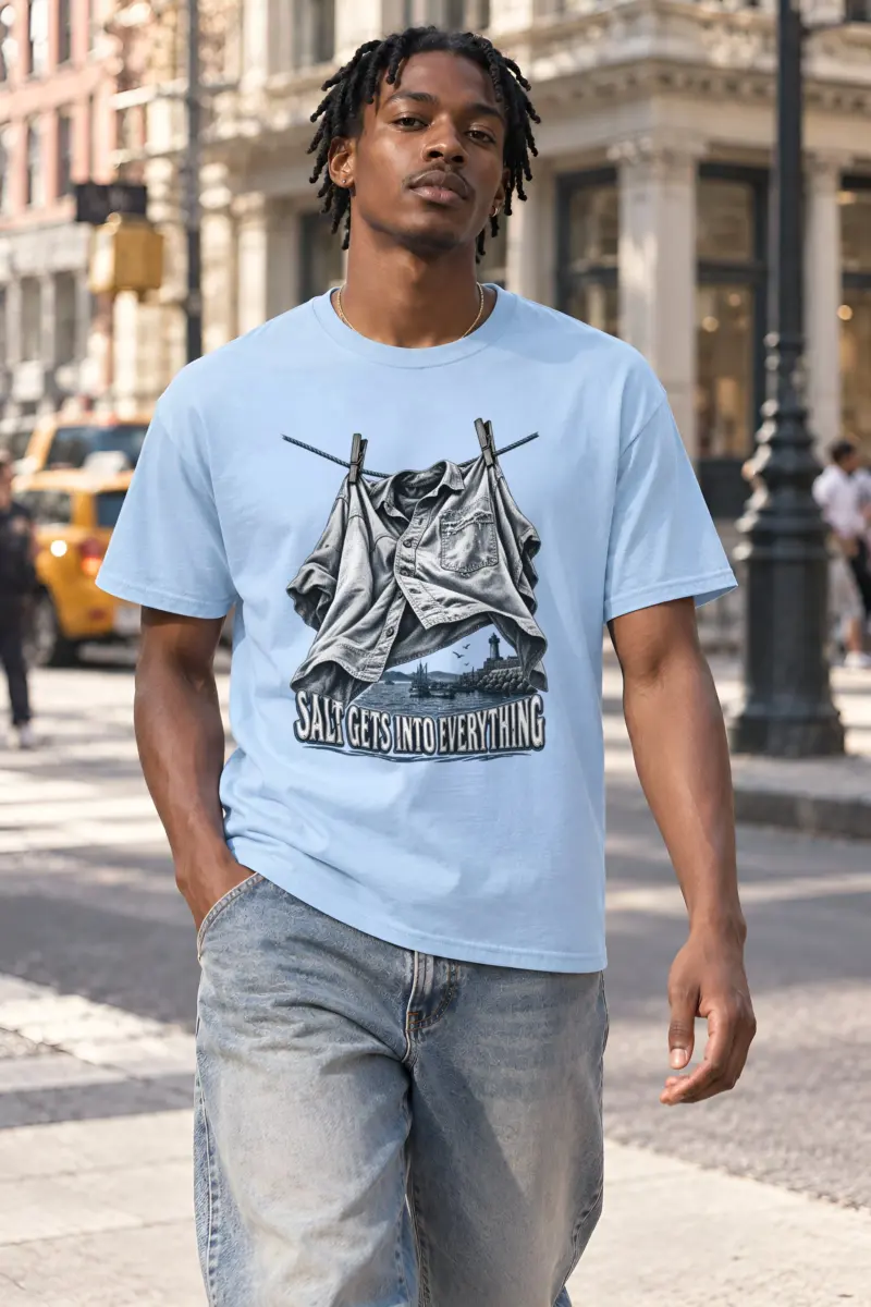 "Salt Gets Into Everything" Heavyweight Unisex Crewneck T-shirt