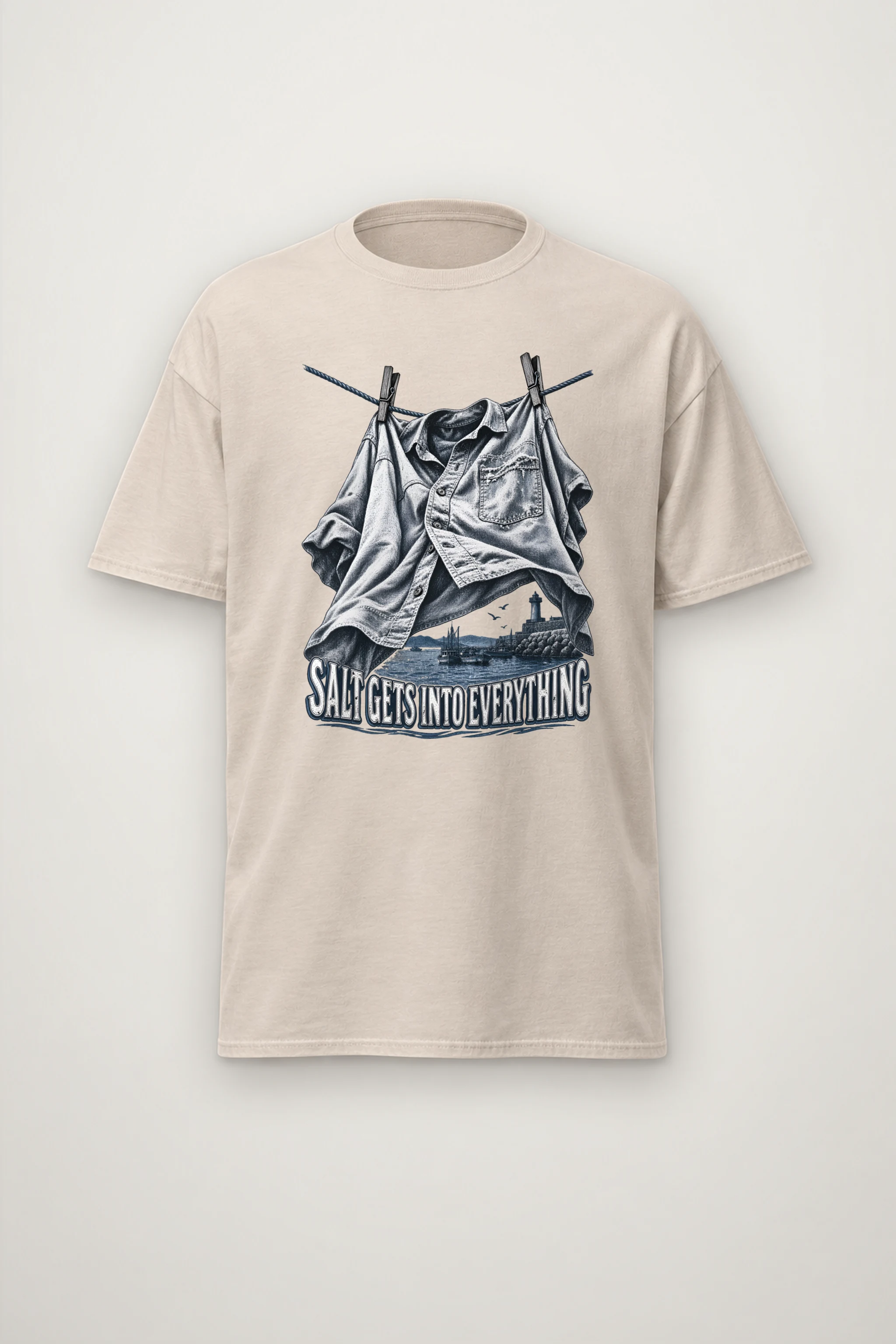 "Salt Gets Into Everything" Heavyweight Unisex Crewneck T-shirt