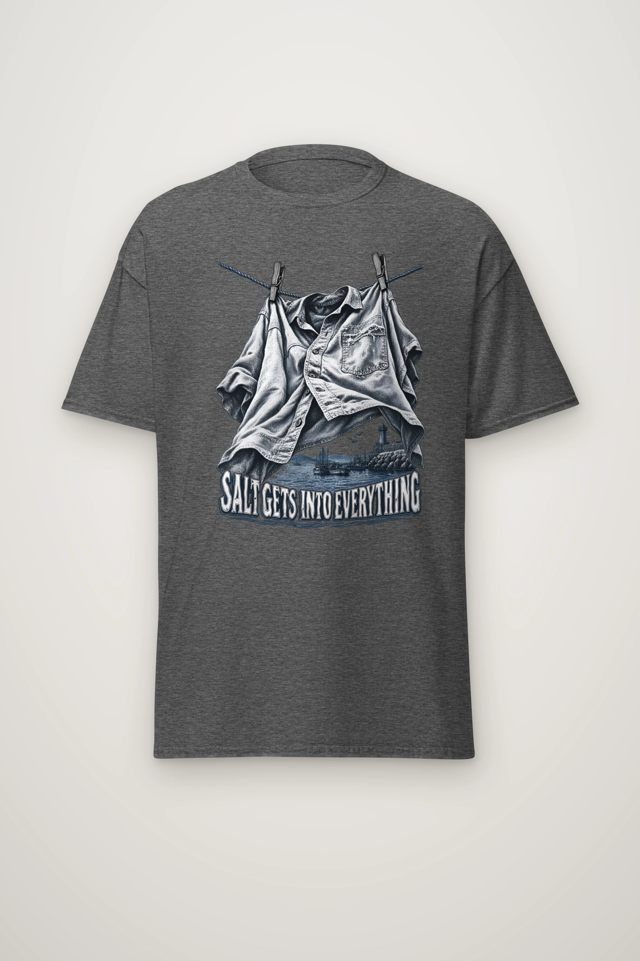 "Salt Gets Into Everything" Heavyweight Unisex Crewneck T-shirt