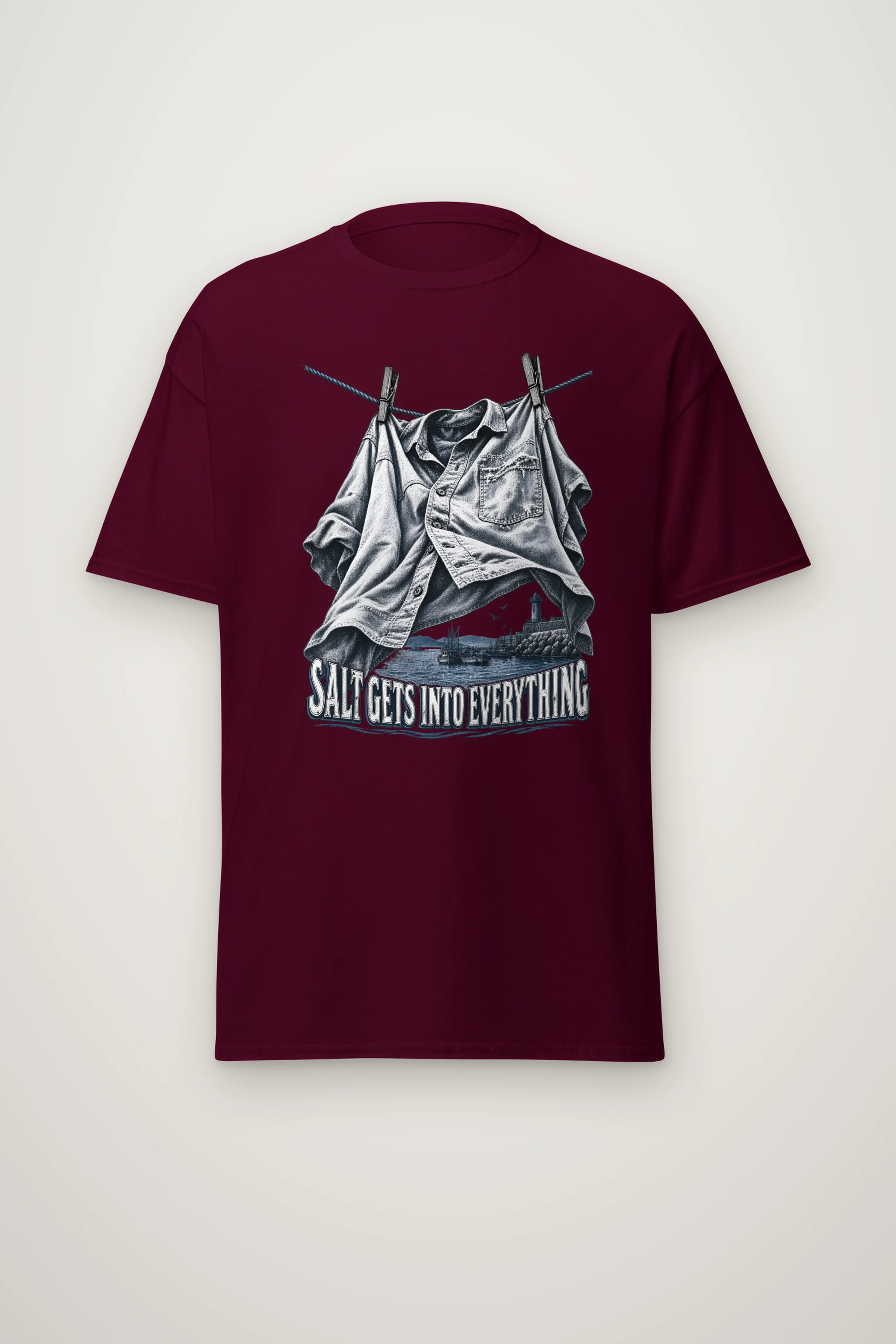 "Salt Gets Into Everything" Heavyweight Unisex Crewneck T-shirt