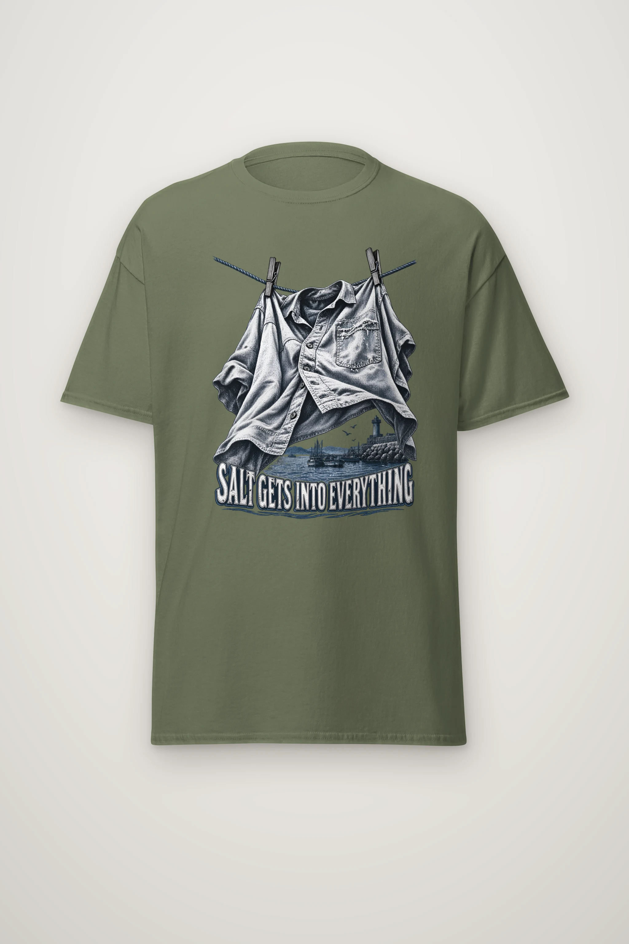 "Salt Gets Into Everything" Heavyweight Unisex Crewneck T-shirt
