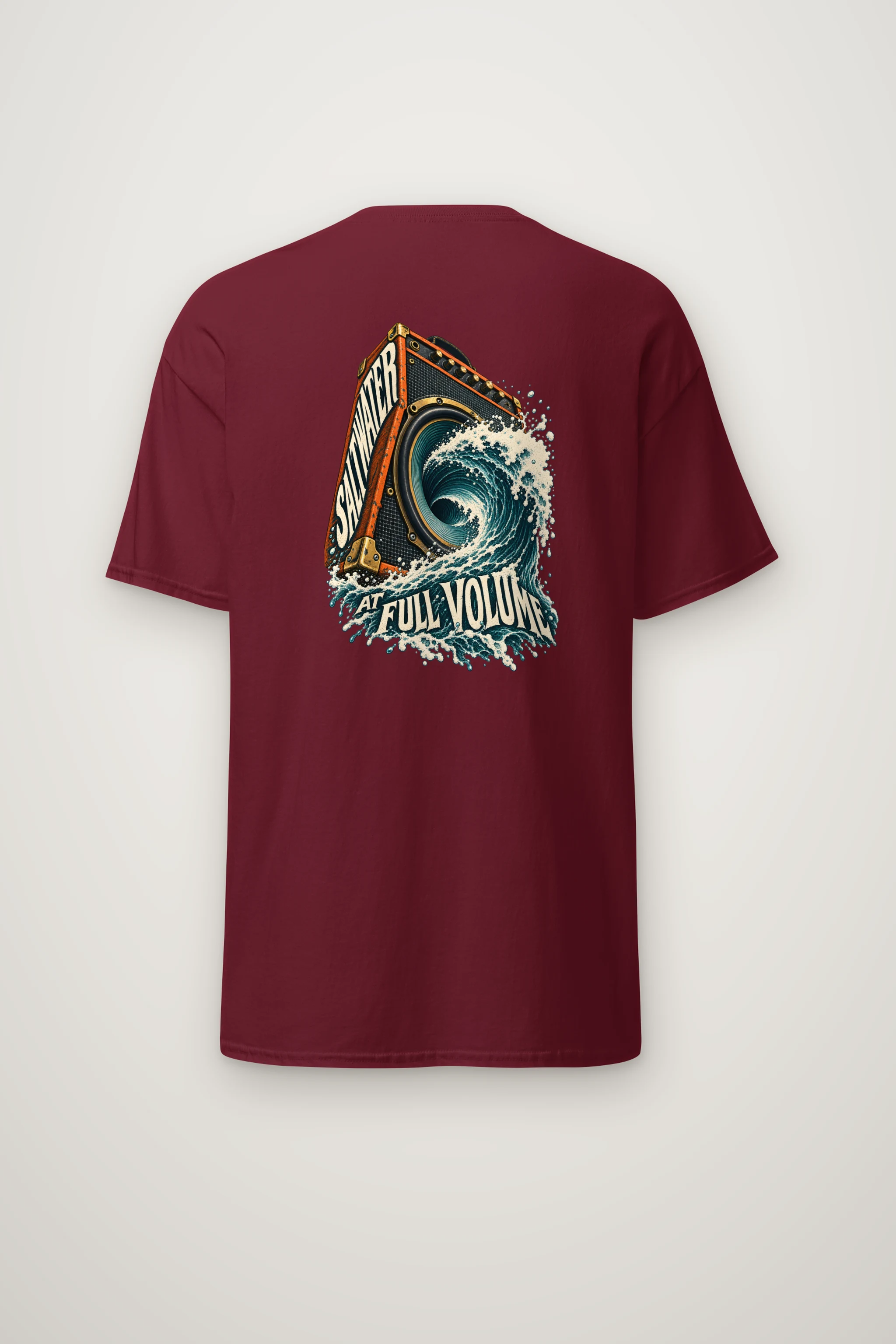 "Saltwater at Full Volume" Heavyweight Unisex Crewneck T-shirt