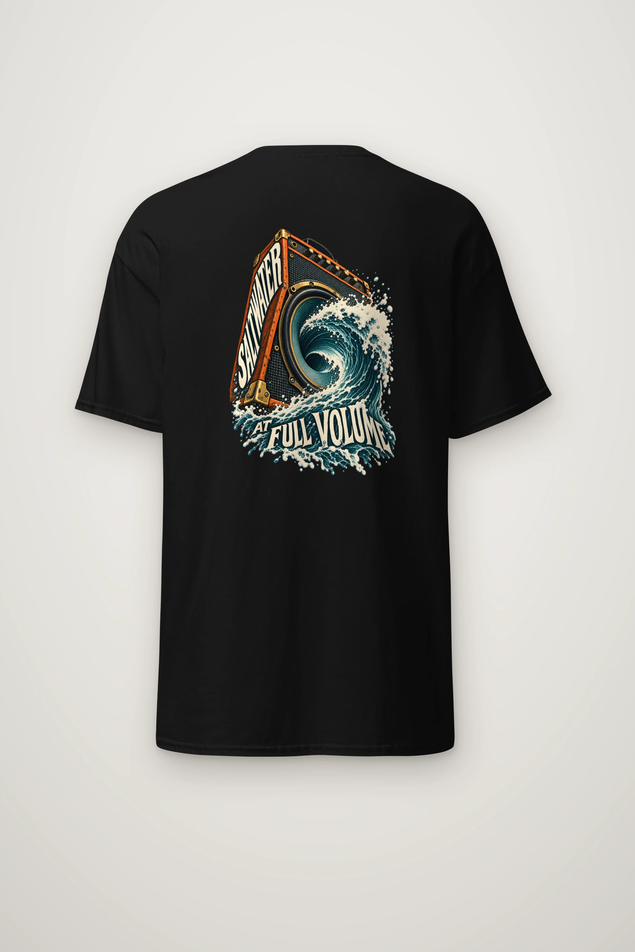 "Saltwater at Full Volume" Heavyweight Unisex Crewneck T-shirt