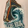 "Saltwater at Full Volume" Men's Oversized Heavyweight Crewneck T-Shirt