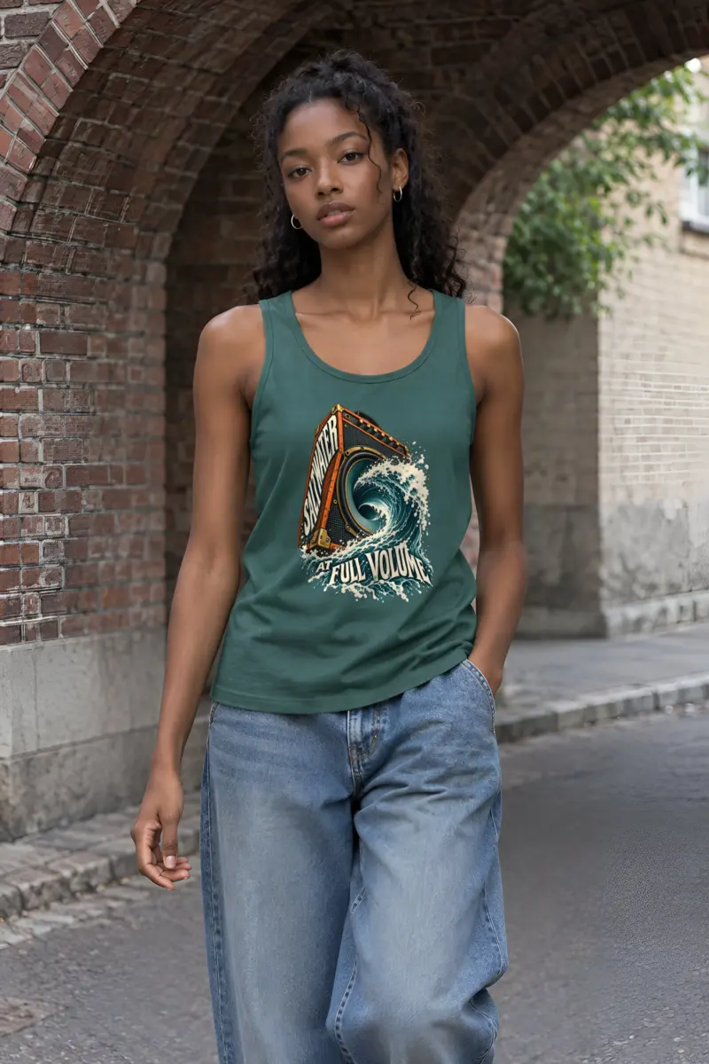 “Saltwater at Full Volume” Unisex Jersey Tank