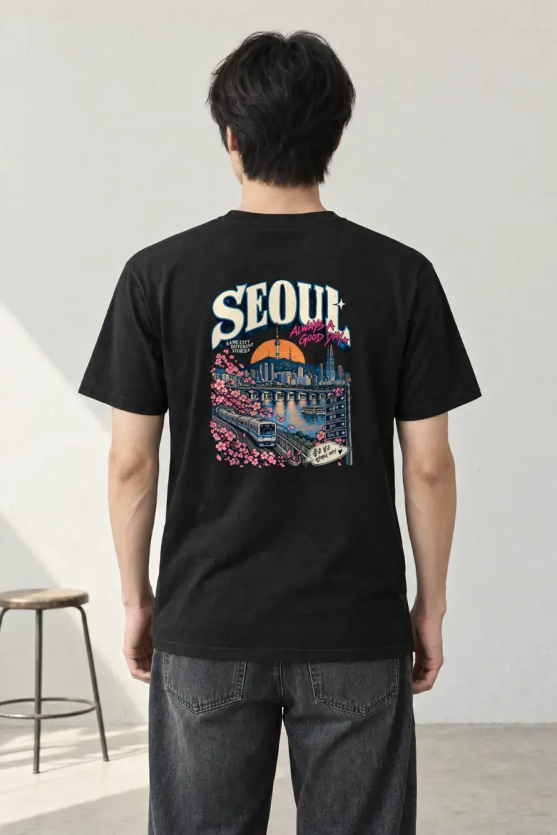 "Same City Different Stories" Heavyweight Unisex Crewneck T-shirt