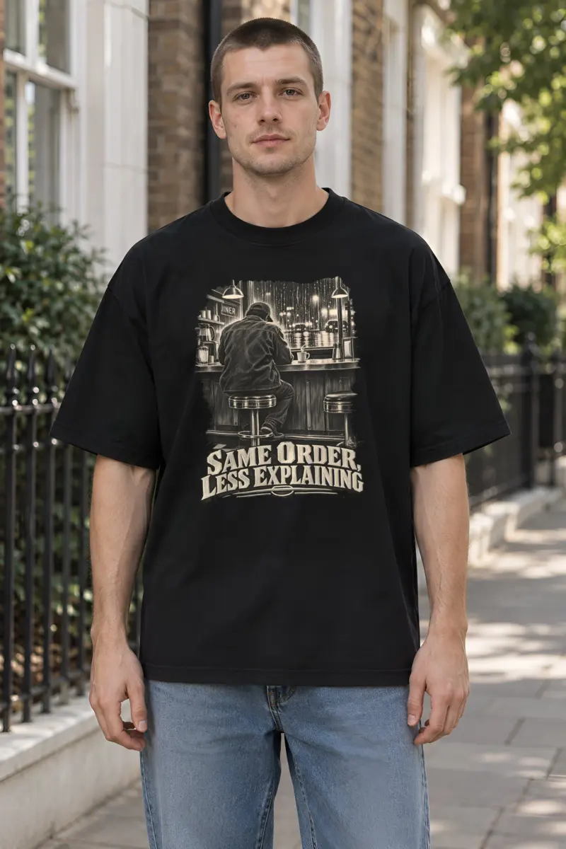 "Same Order, Less Explaining" Unisex Oversized Heavyweight Crewneck T-Shirt