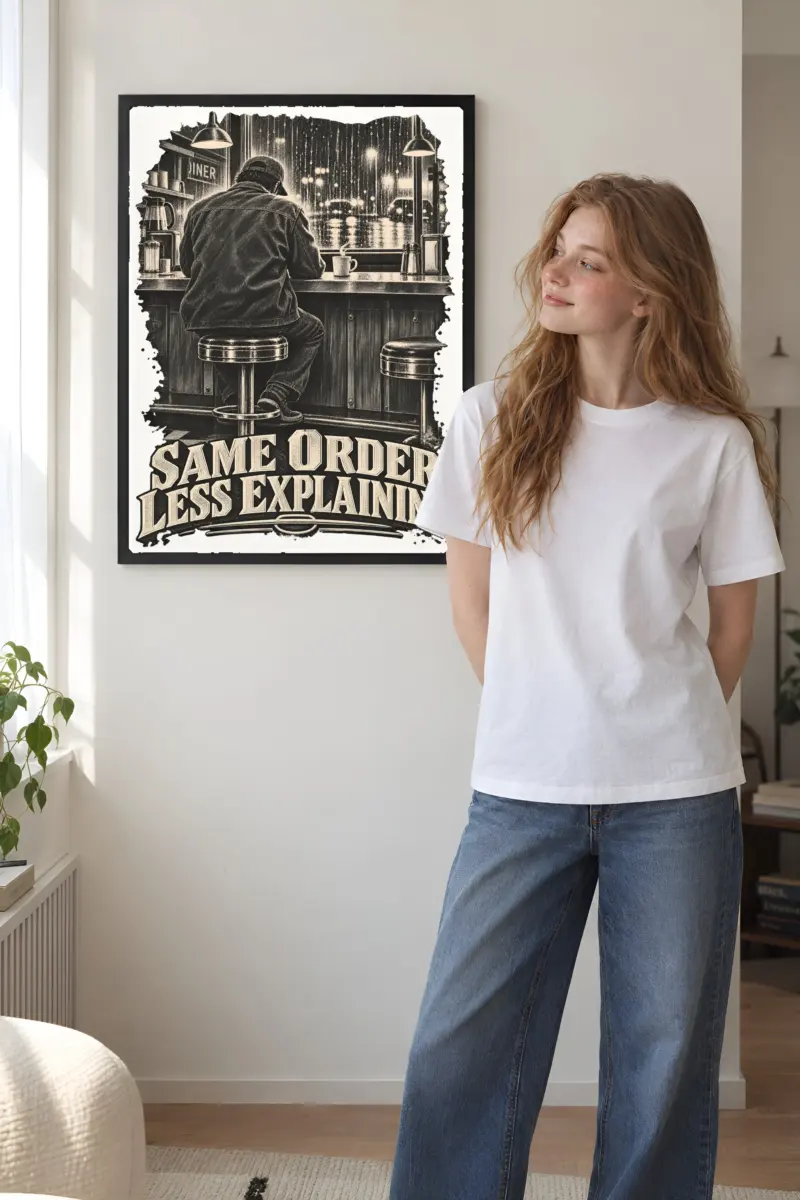 “Same Order, Less Explaining” Premium Wooden Framed Poster