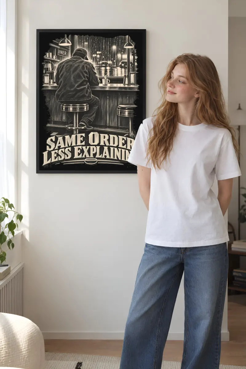 “Same Order, Less Explaining” Premium Wooden Framed Poster