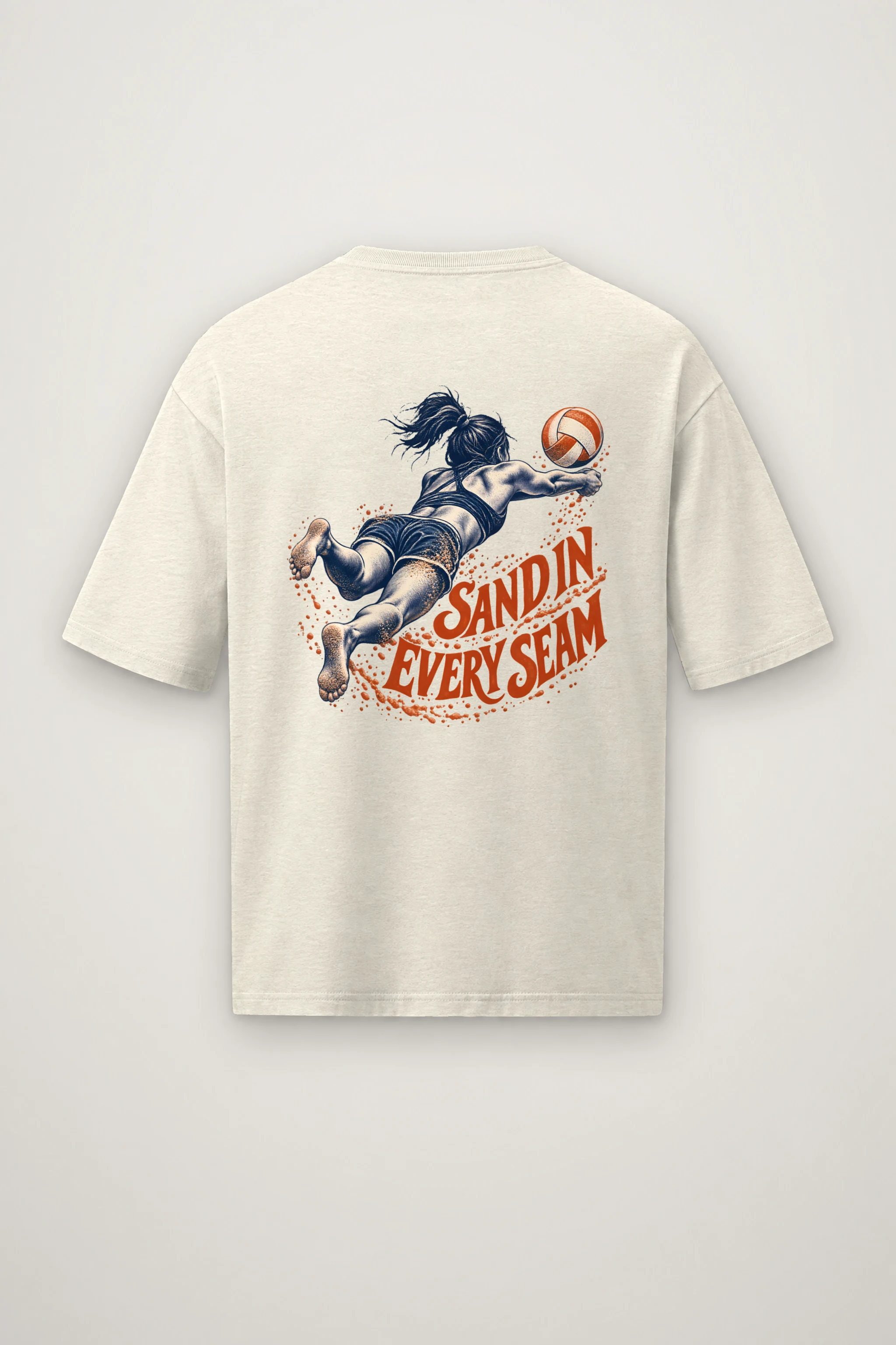 "Sand in Every Seam" Men's Oversized Heavyweight Crewneck T-Shirt