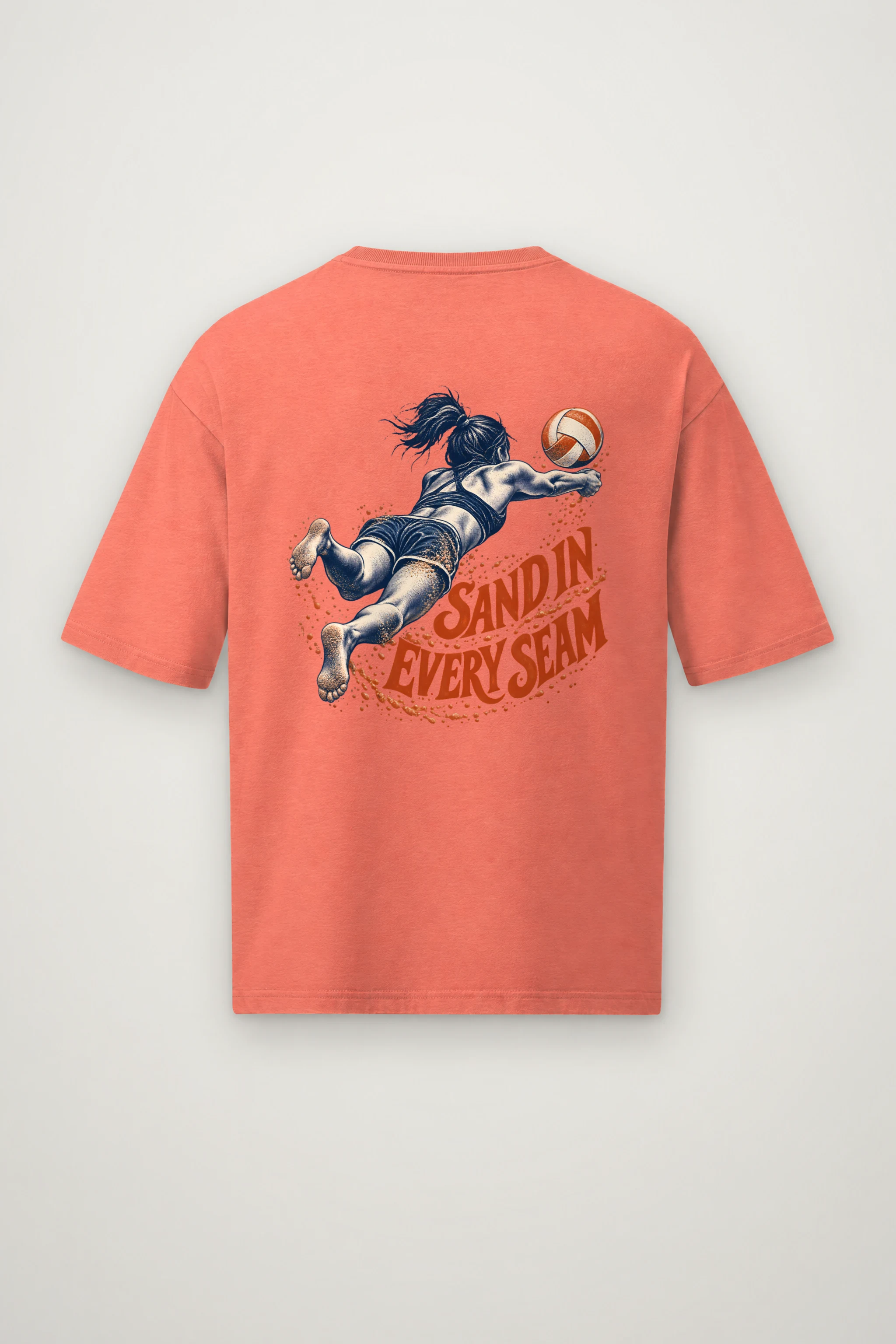 "Sand in Every Seam" Men's Oversized Heavyweight Crewneck T-Shirt