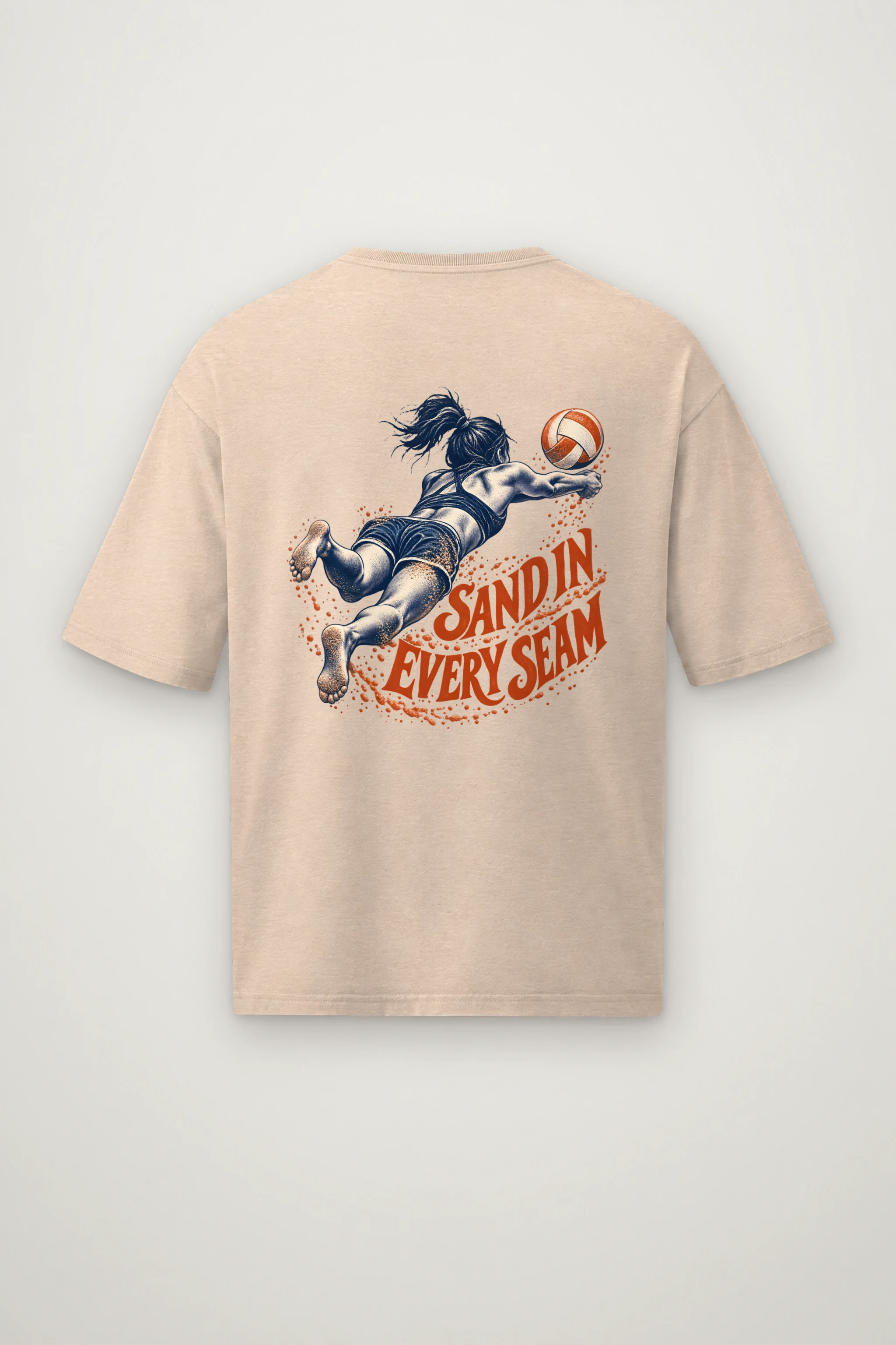"Sand in Every Seam" Men's Oversized Heavyweight Crewneck T-Shirt