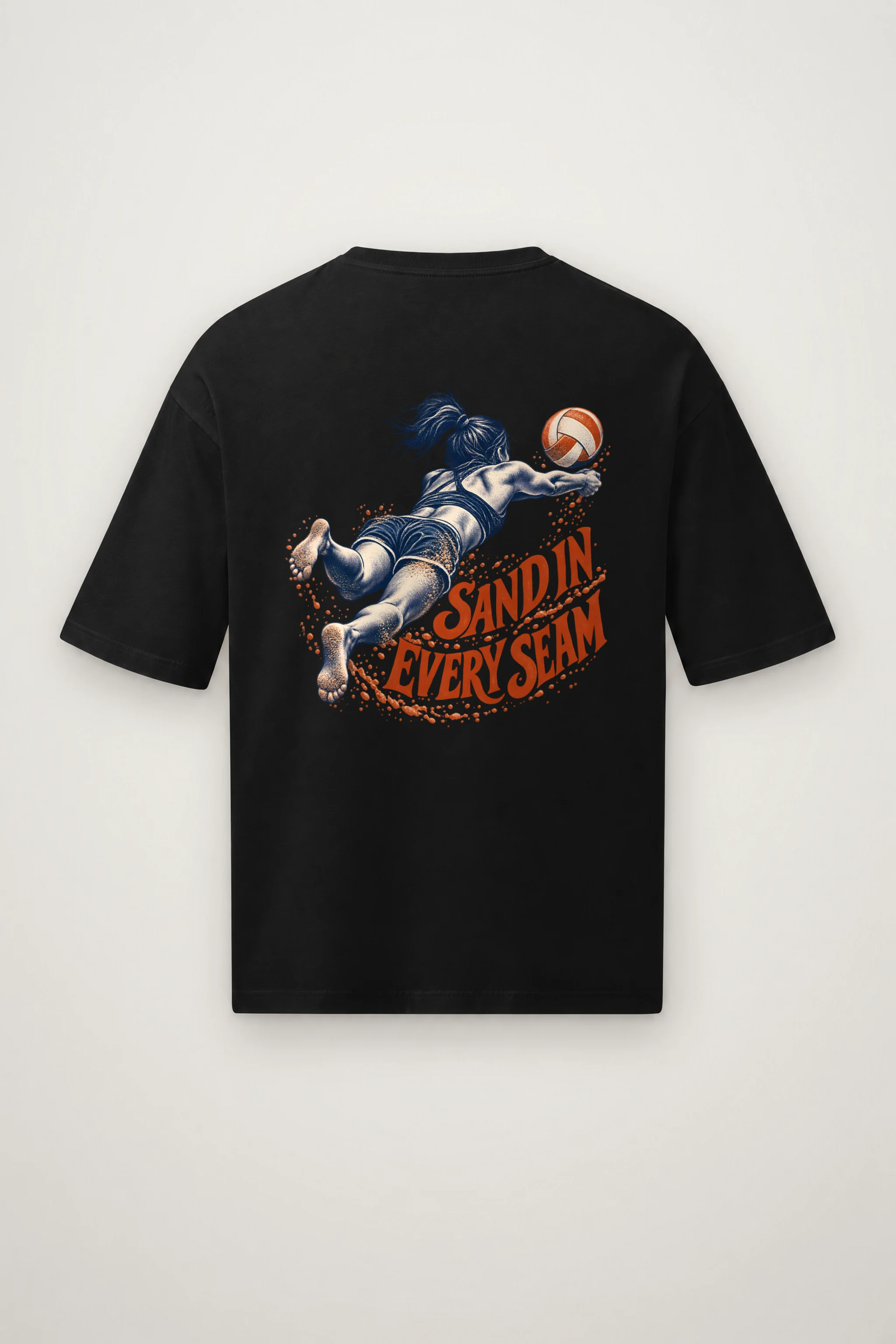 "Sand in Every Seam" Men's Oversized Heavyweight Crewneck T-Shirt
