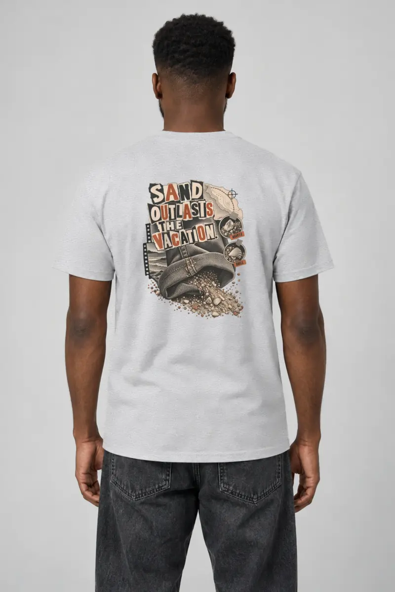 "Sand Outlasts The Vacation" Heavyweight Unisex Crewneck T-shirt