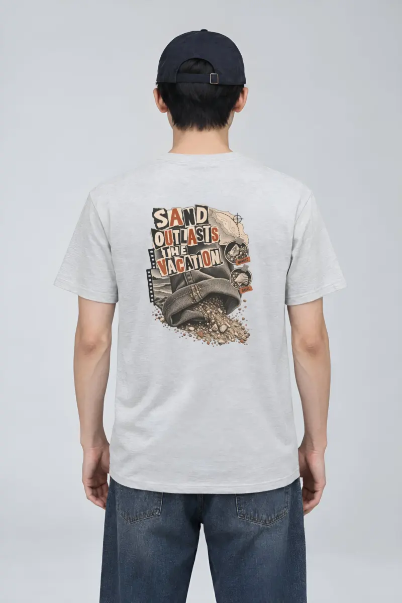 “Sand Outlasts The Vacation” Heavyweight Unisex Crewneck T-shirt